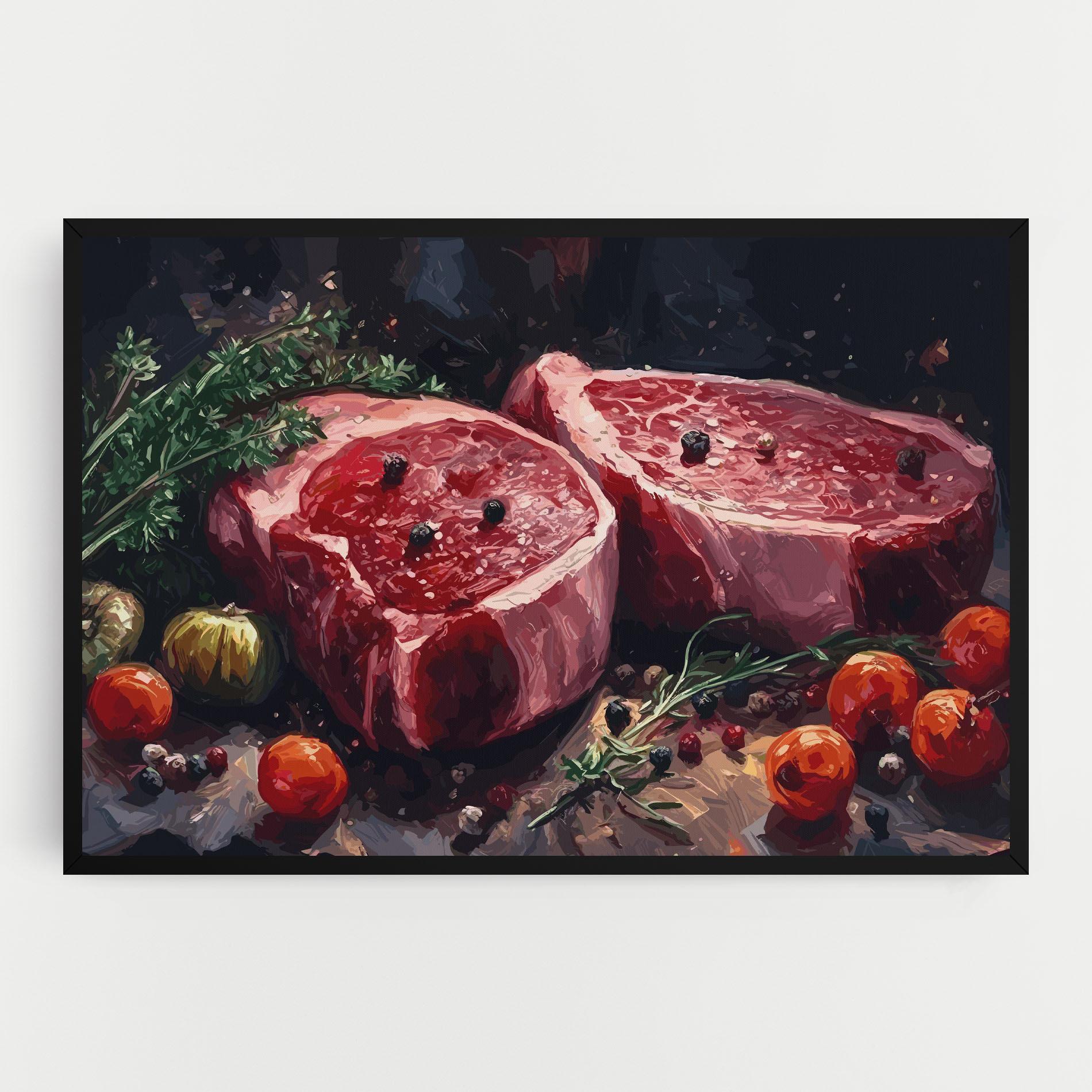 Tablou Canvas Meat With Tomatoes mockup 0