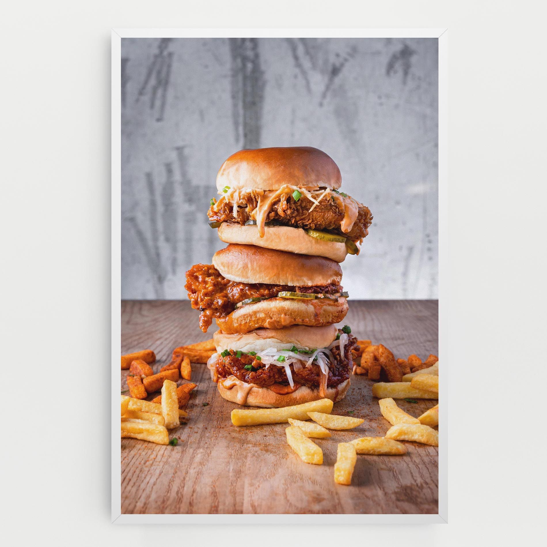 Triple Hamburger mockup 0