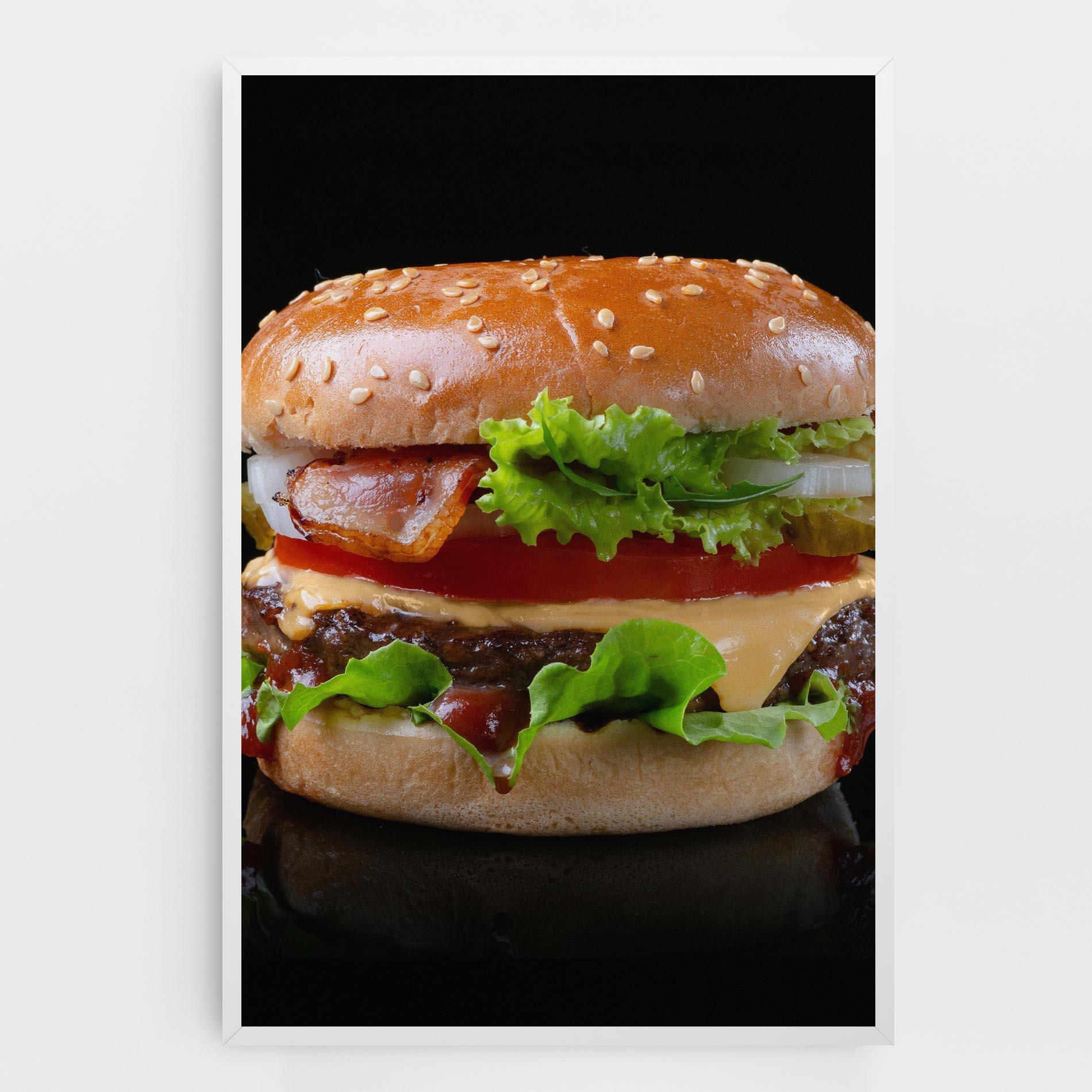 Tablou Canvas Yumm Hamburger mockup 0