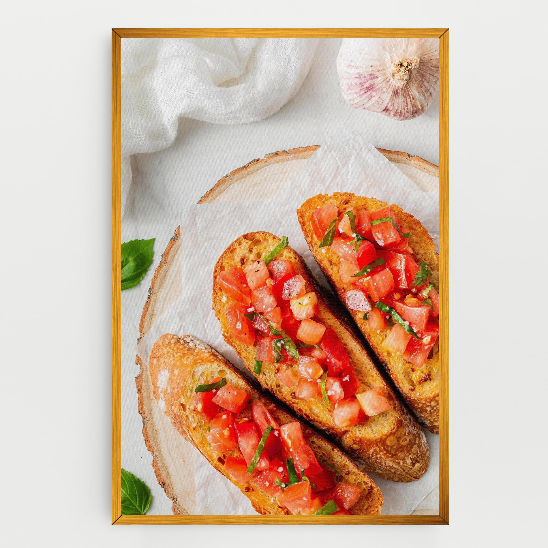 Tablou Canvas Tomatoes On Bread mockup 0