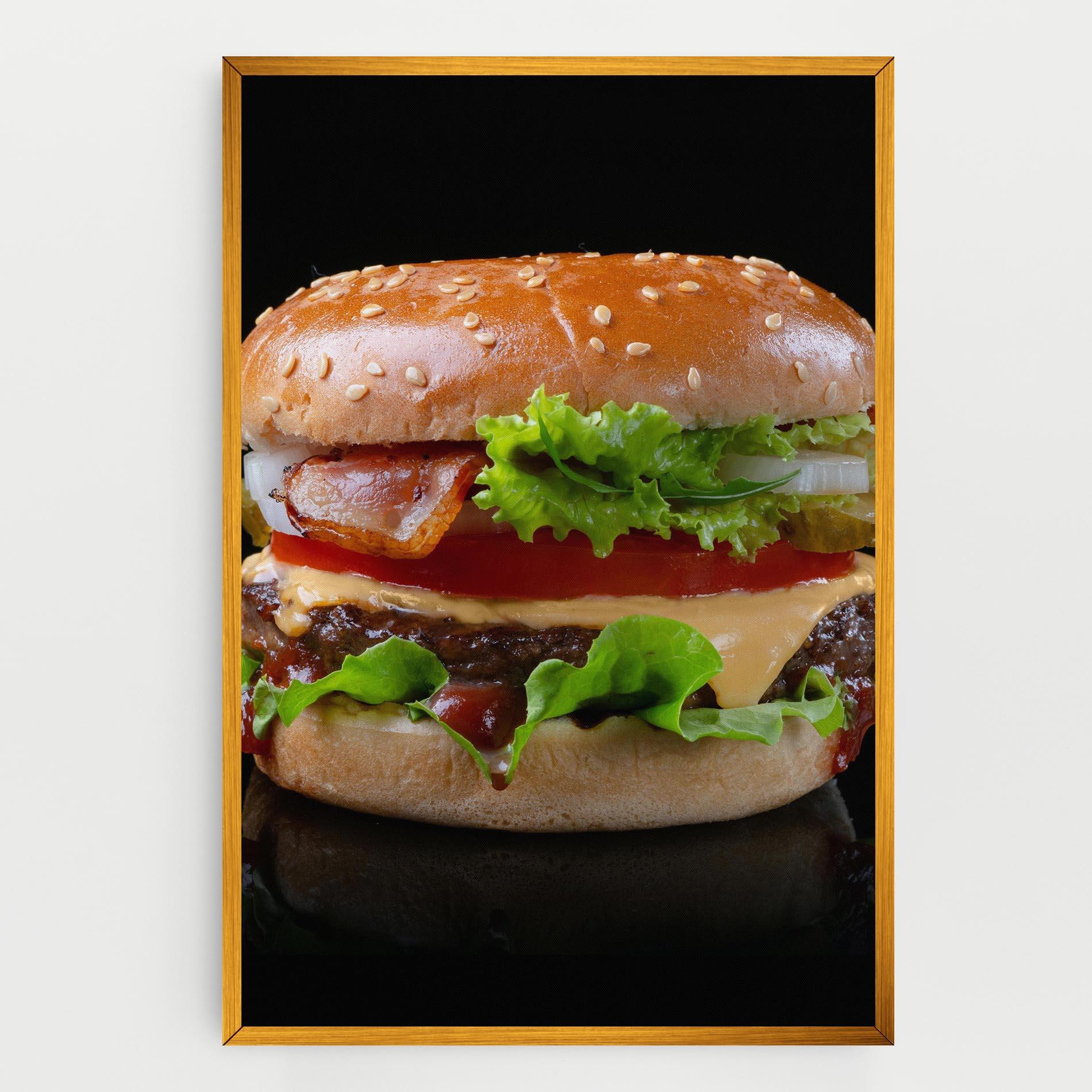 Tablou Canvas Yumm Hamburger mockup 0