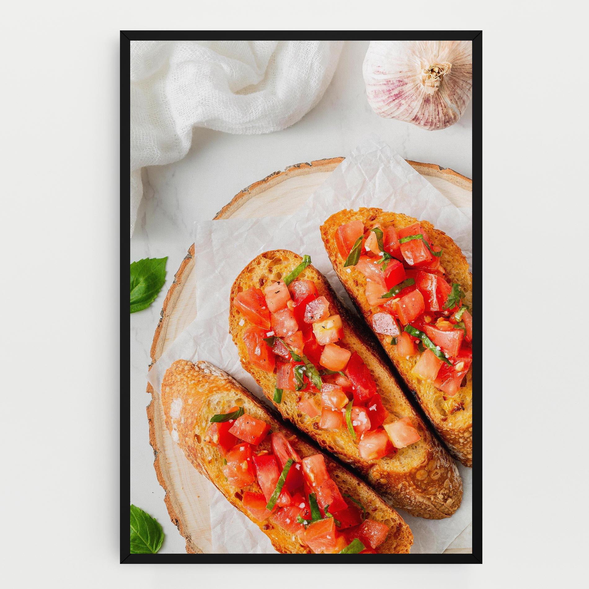 Tablou Canvas Tomatoes On Bread mockup 0