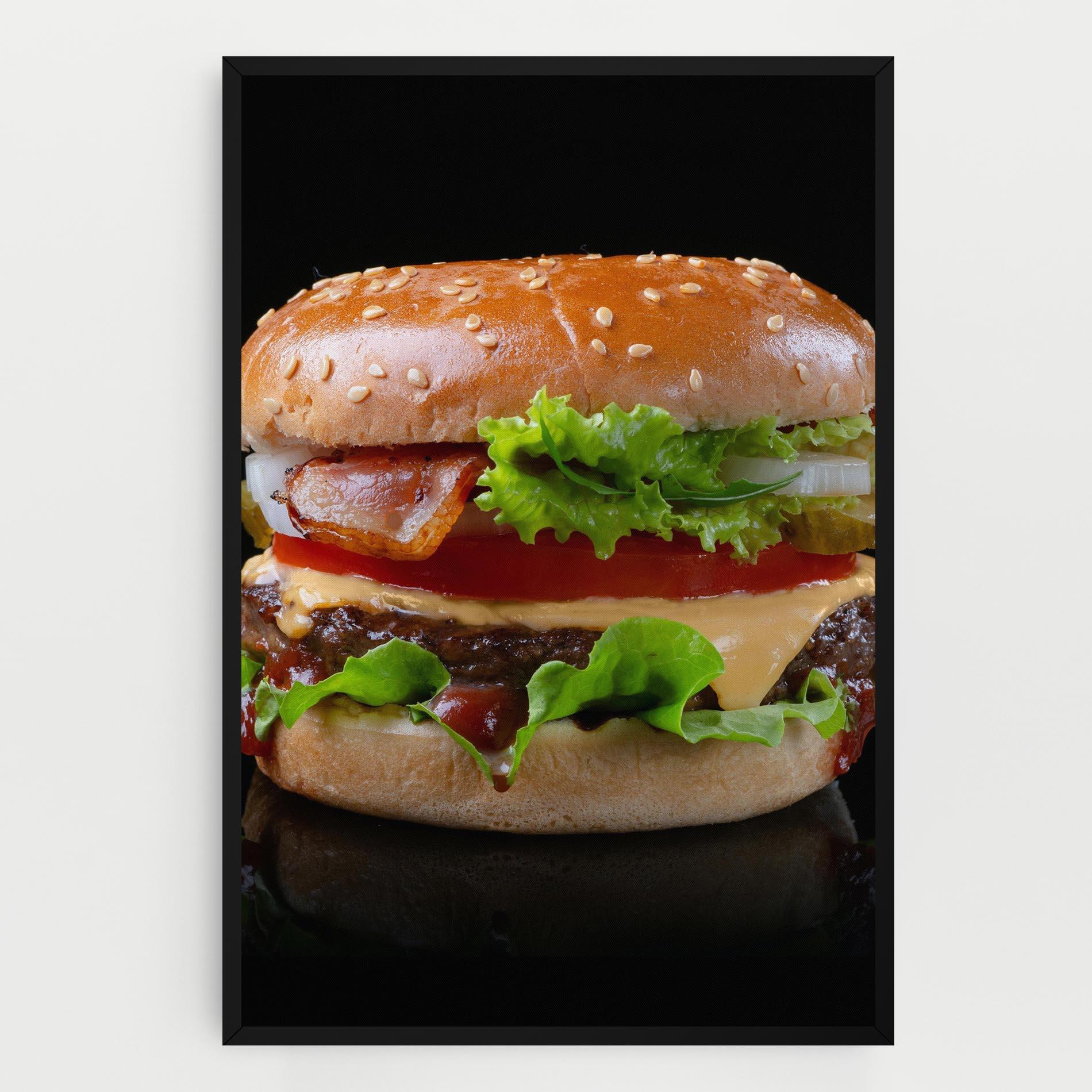Tablou Canvas Yumm Hamburger mockup 0
