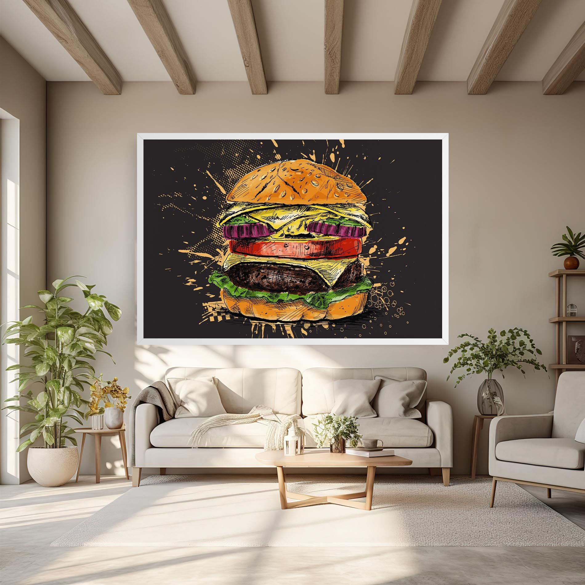 Burger Drawing mockup 6