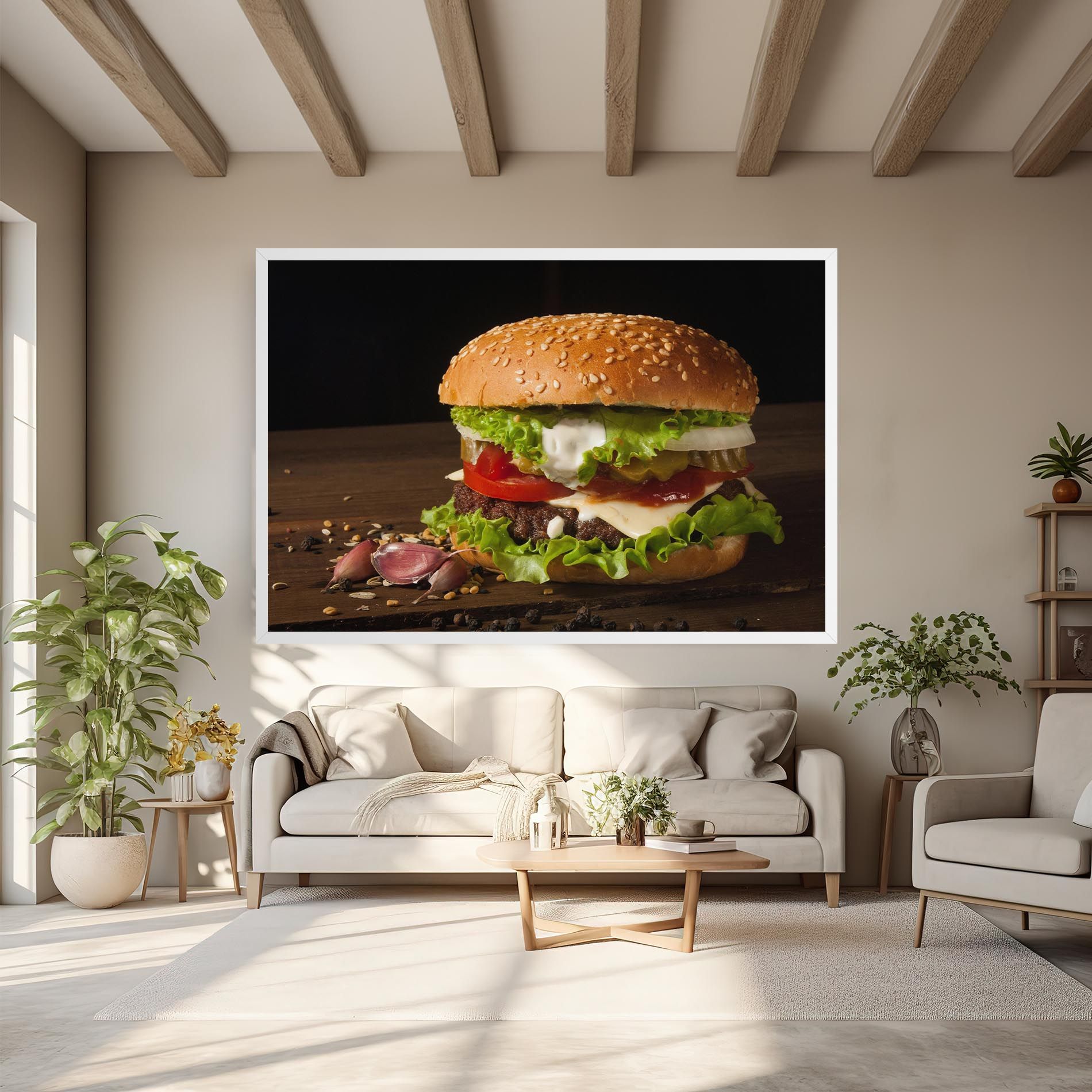 Delicious Hamburger mockup 6