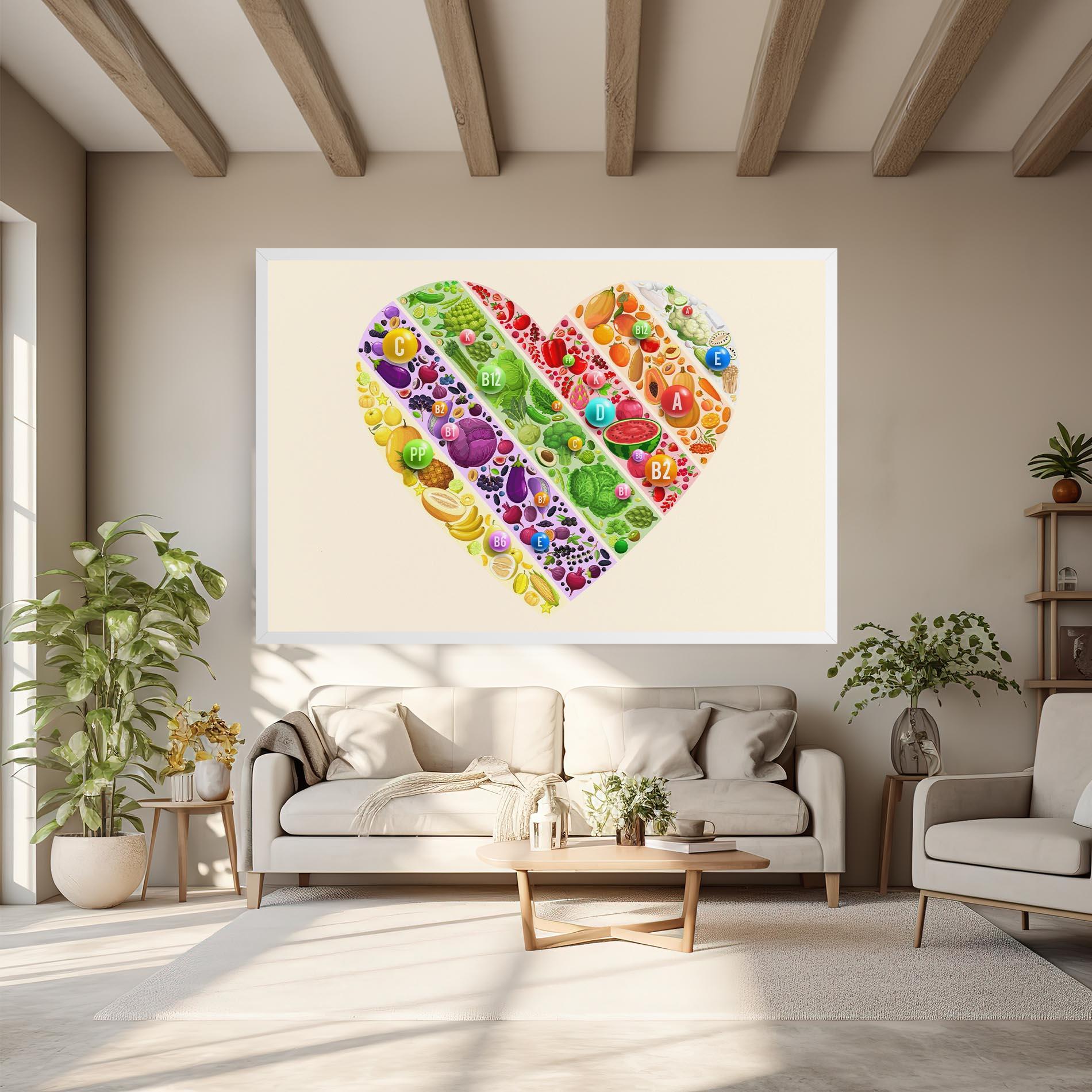 Tablou Canvas Food Heart mockup 6
