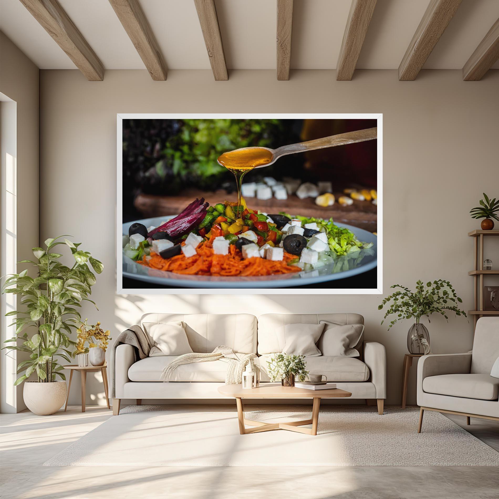 Tablou Canvas Honey Over Food mockup 6