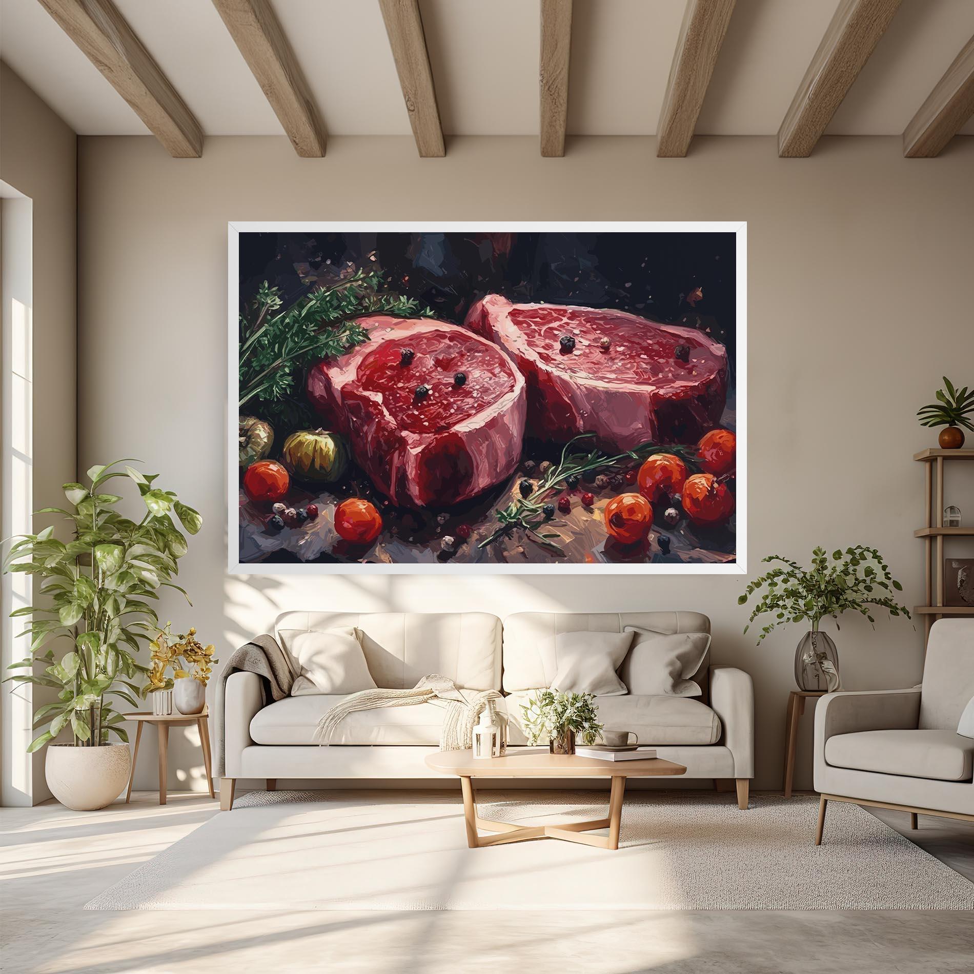 Tablou Canvas Meat With Tomatoes mockup 6