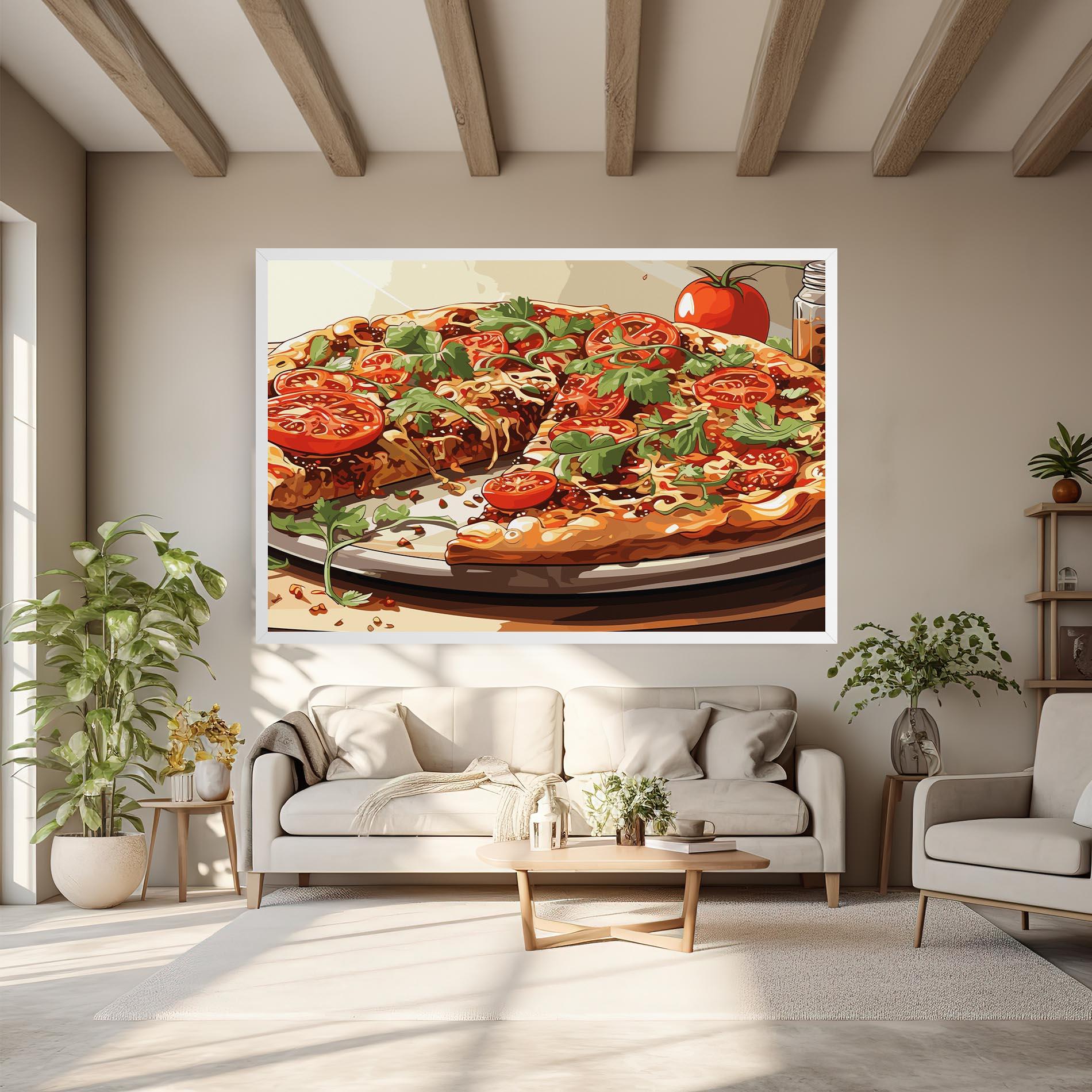 Tablou Canvas Pizza View mockup 6