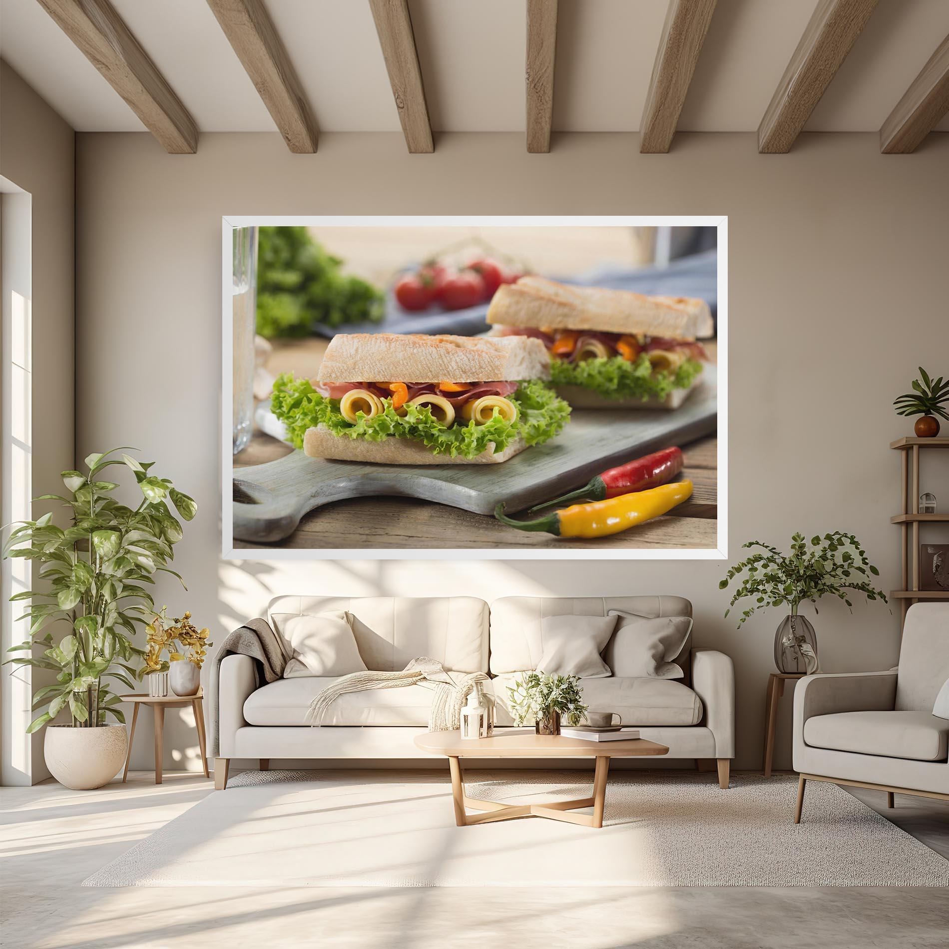 Tablou Canvas Yum Sandwich mockup 6