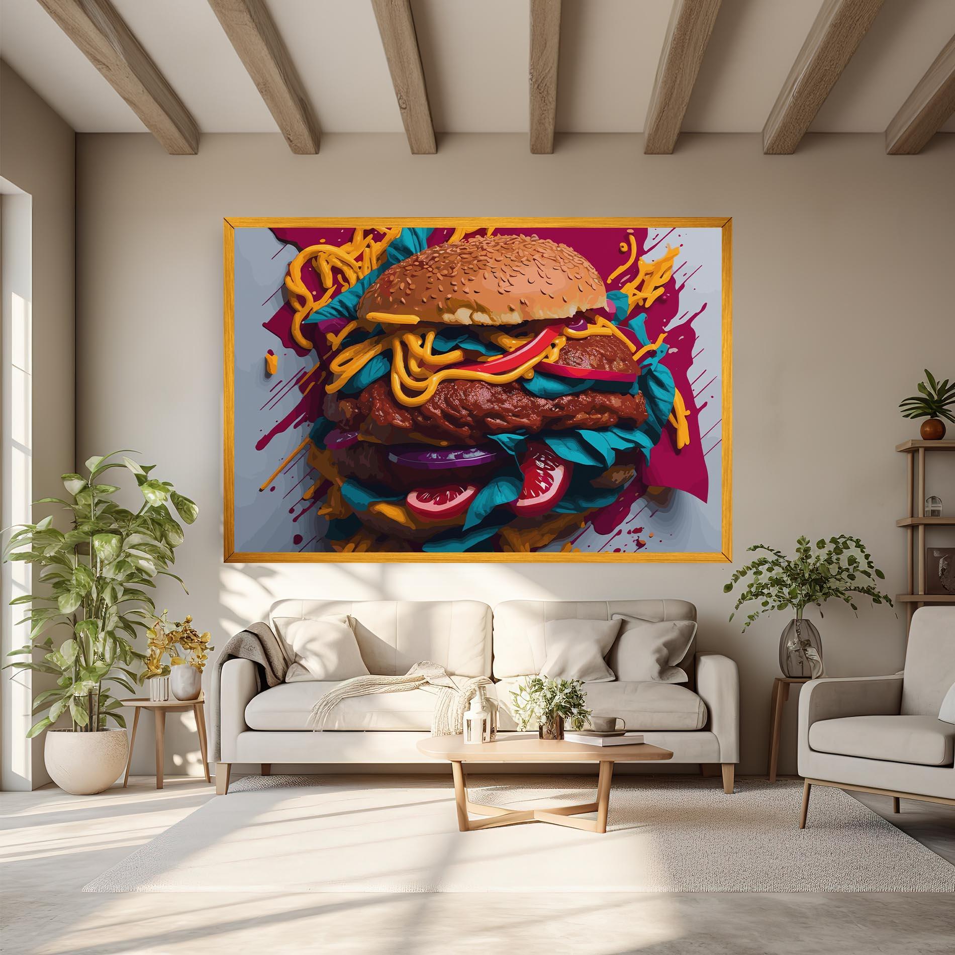 Tablou Canvas Crazy Burger mockup 6