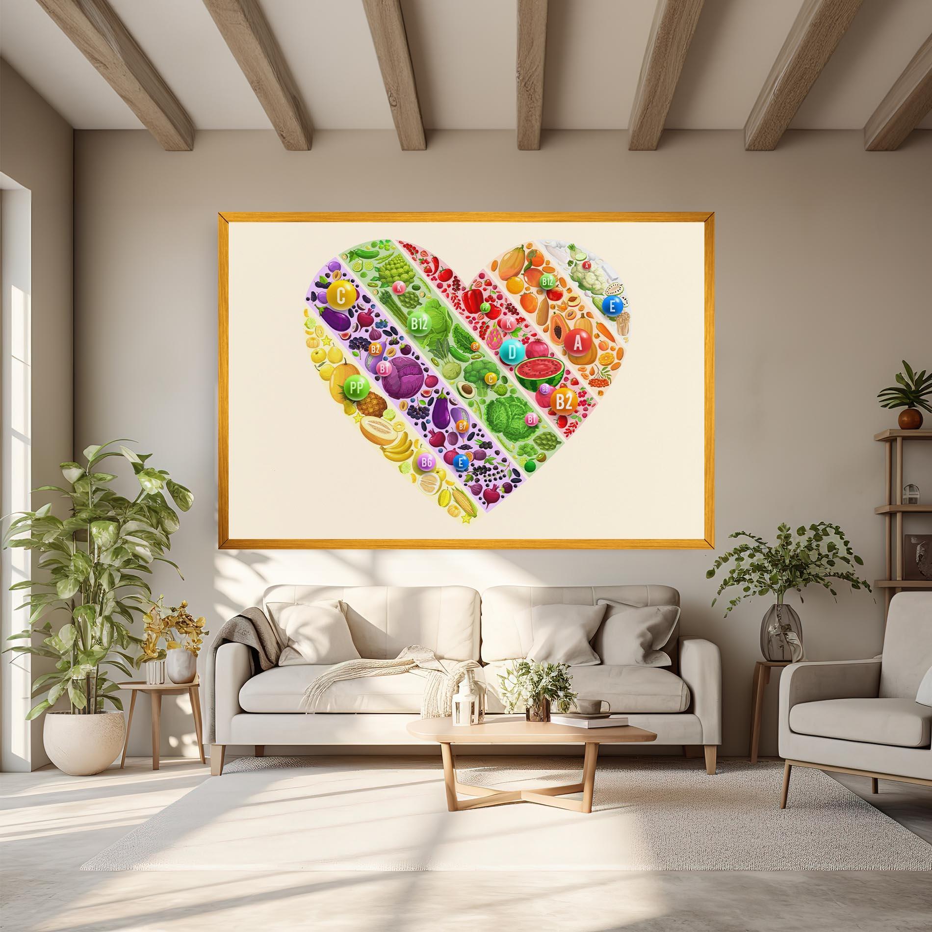 Tablou Canvas Food Heart mockup 6