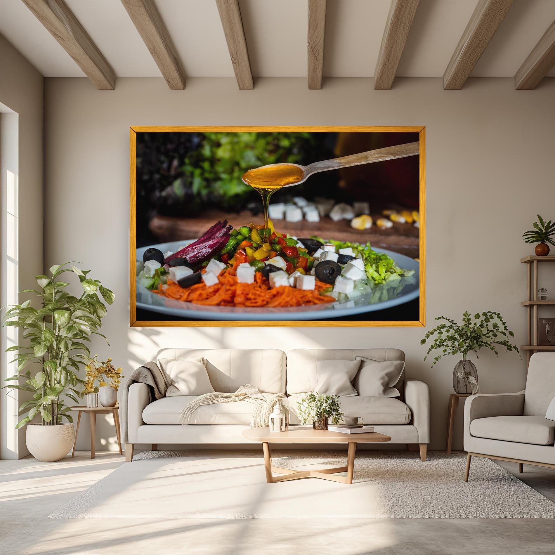 Tablou Canvas Honey Over Food mockup 6