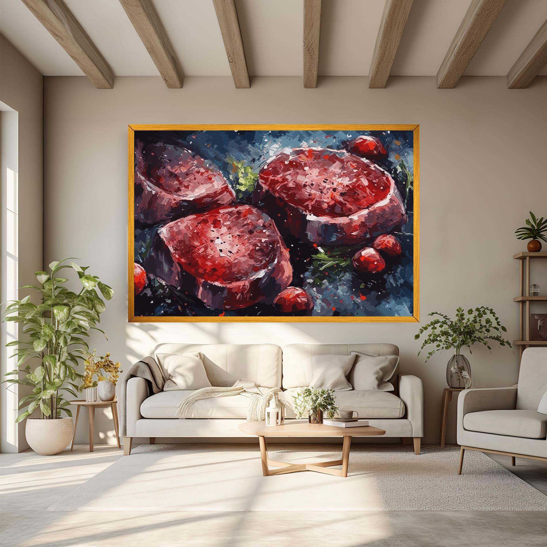 Tablou Canvas Meat Art mockup 6