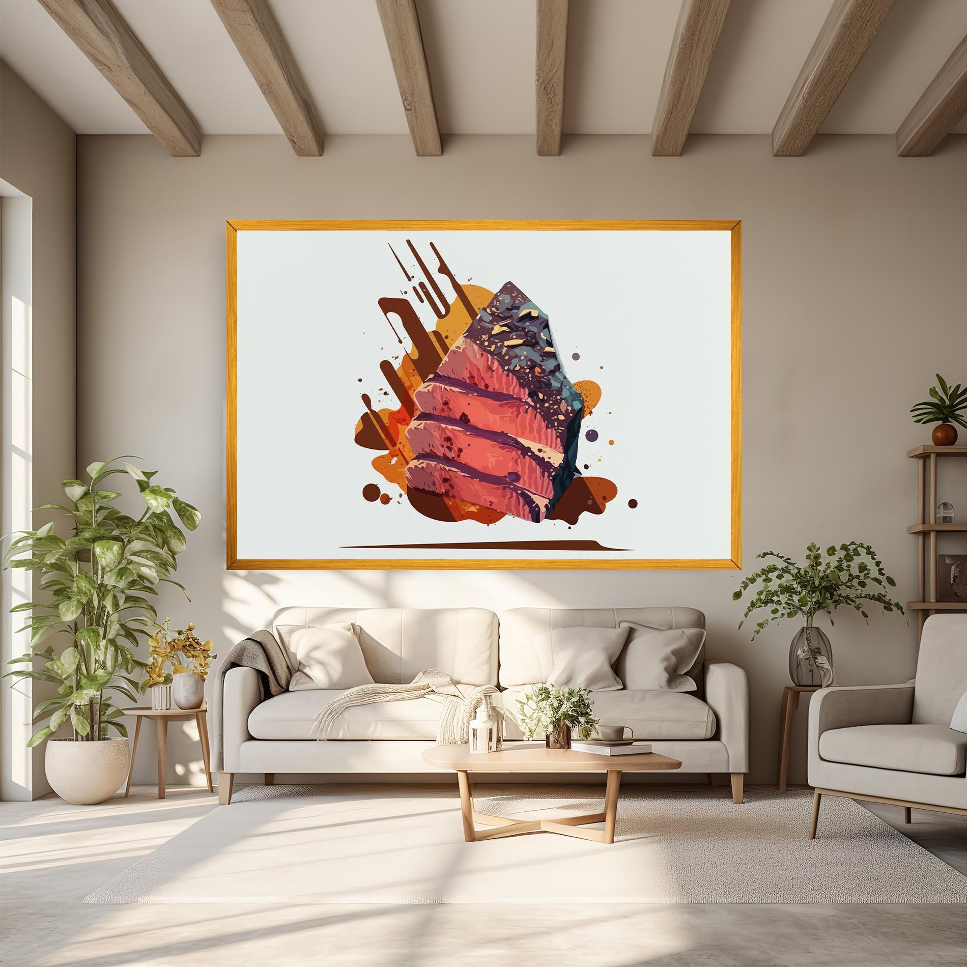 Tablou Canvas Meat Floating mockup 6