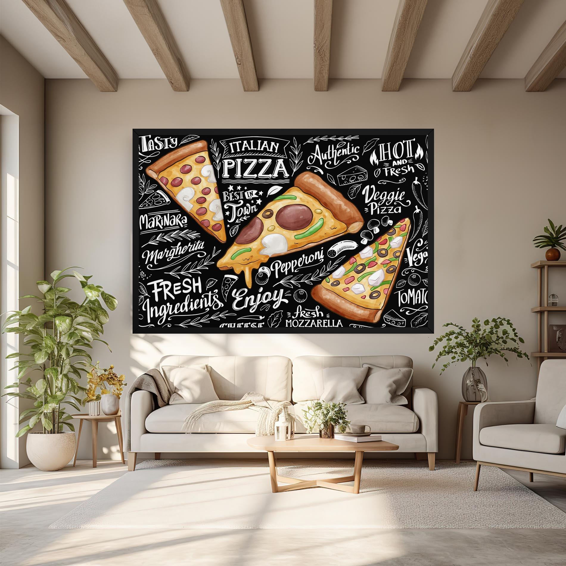 Tablou Canvas Enjoy Pizza mockup 6