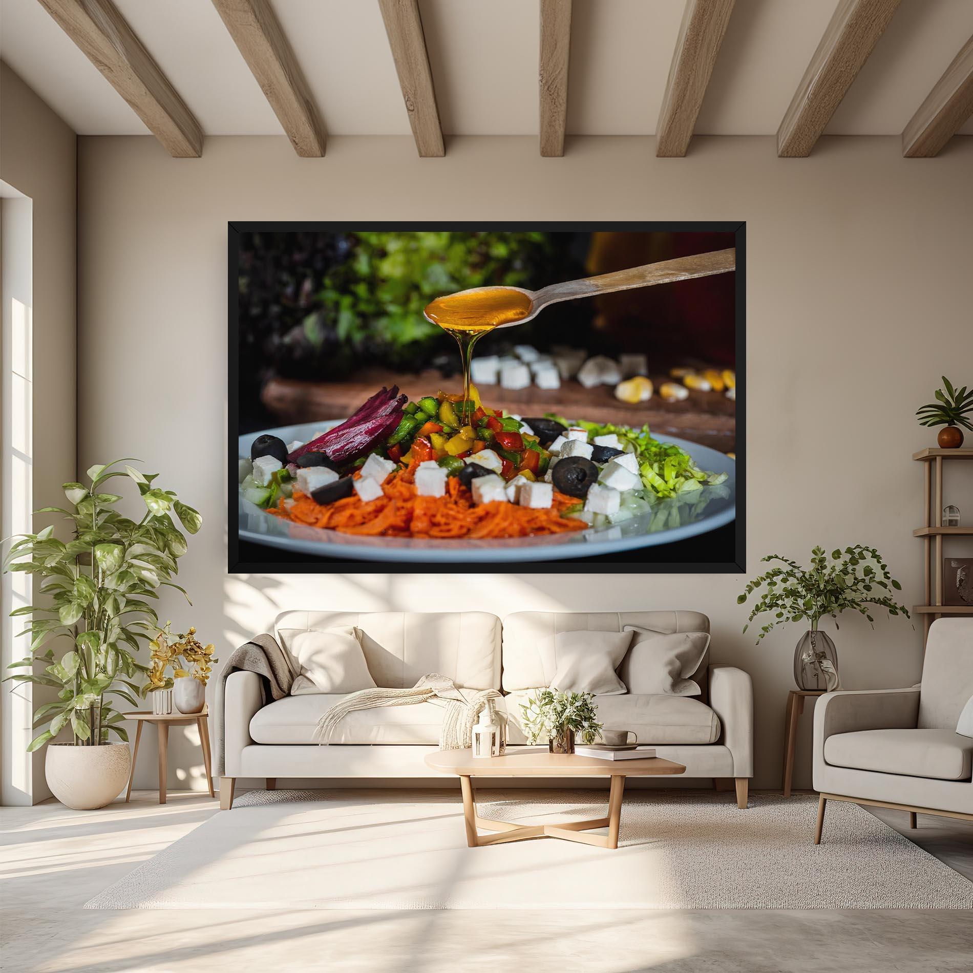 Tablou Canvas Honey Over Food mockup 6