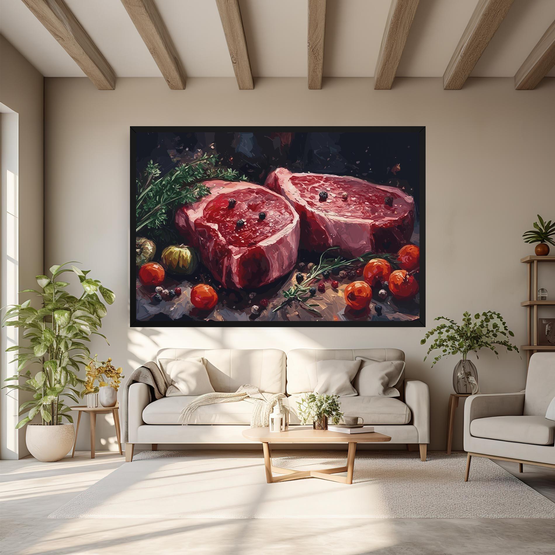 Tablou Canvas Meat With Tomatoes mockup 6
