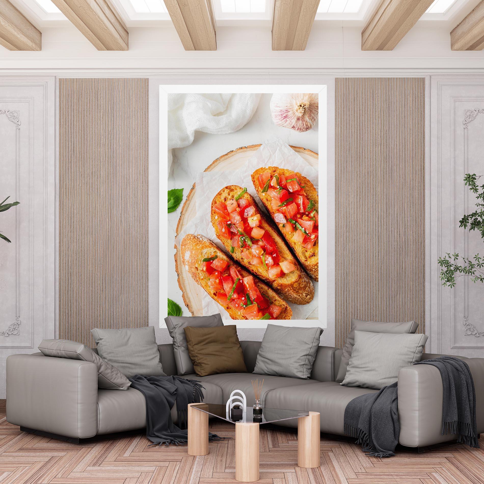 Tablou Canvas Tomatoes On Bread mockup 6