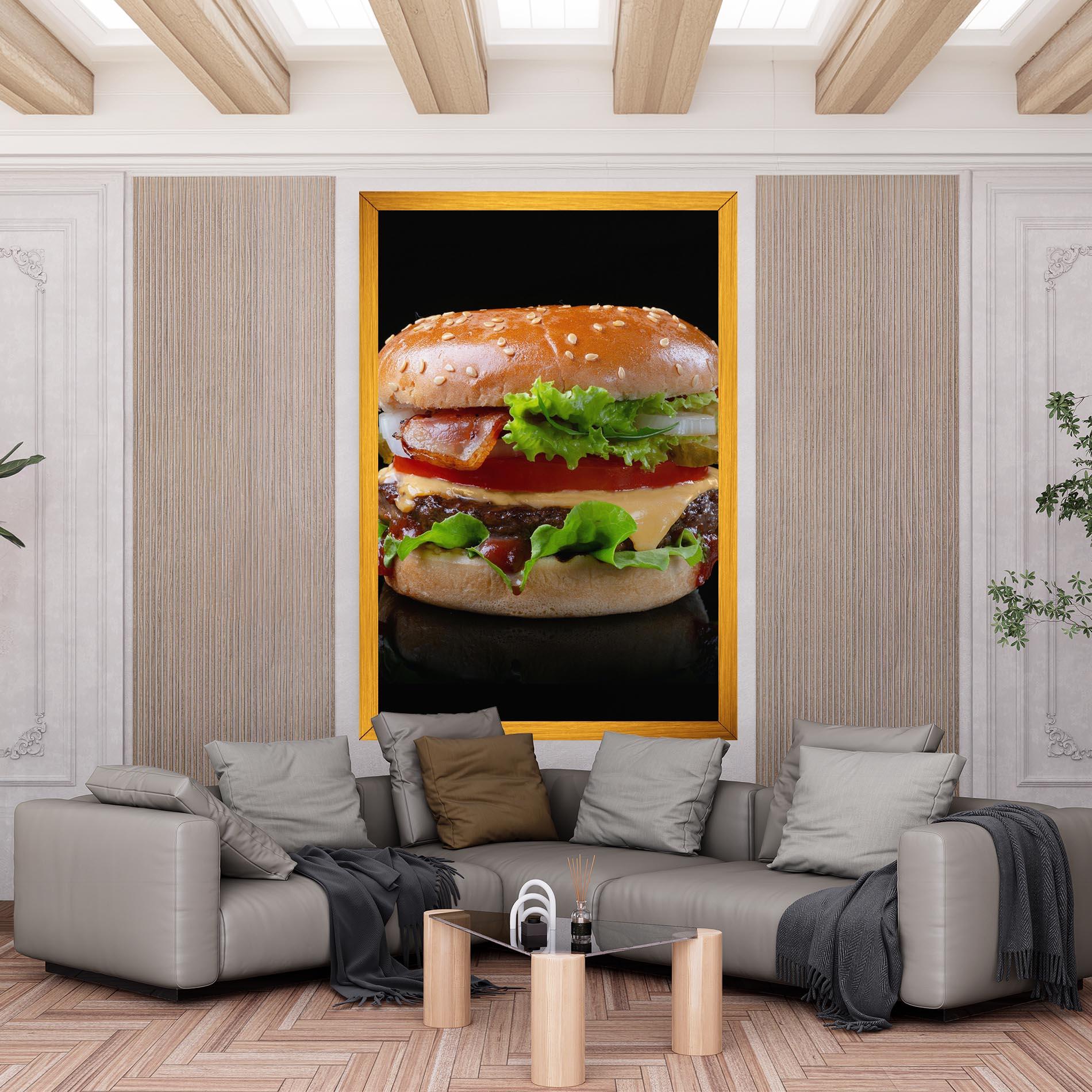 Tablou Canvas Yumm Hamburger mockup 6