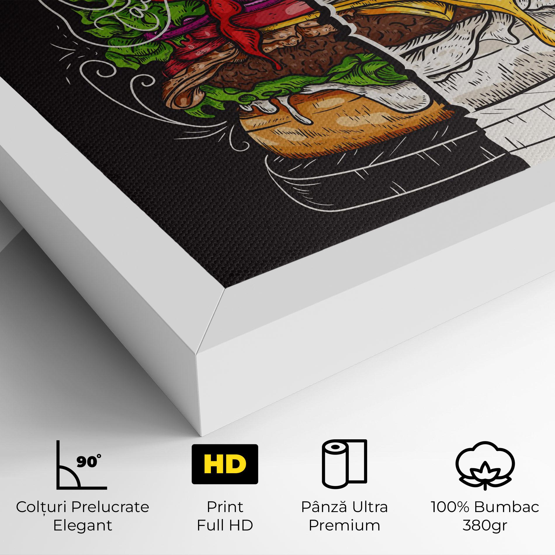 Tablou Canvas Burger Art mockup 4