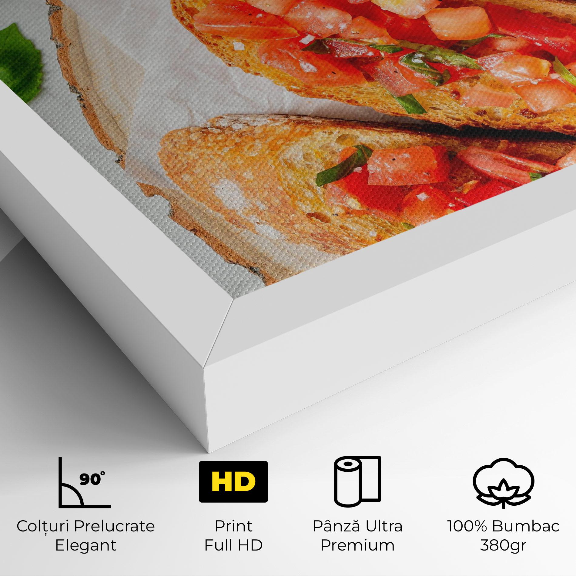 Tablou Canvas Tomatoes On Bread mockup 4