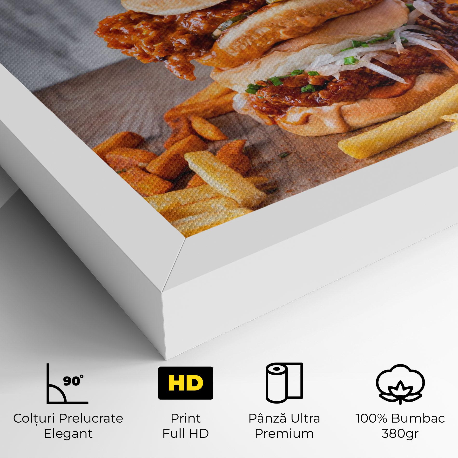 Tablou Canvas Triple Hamburger mockup 4