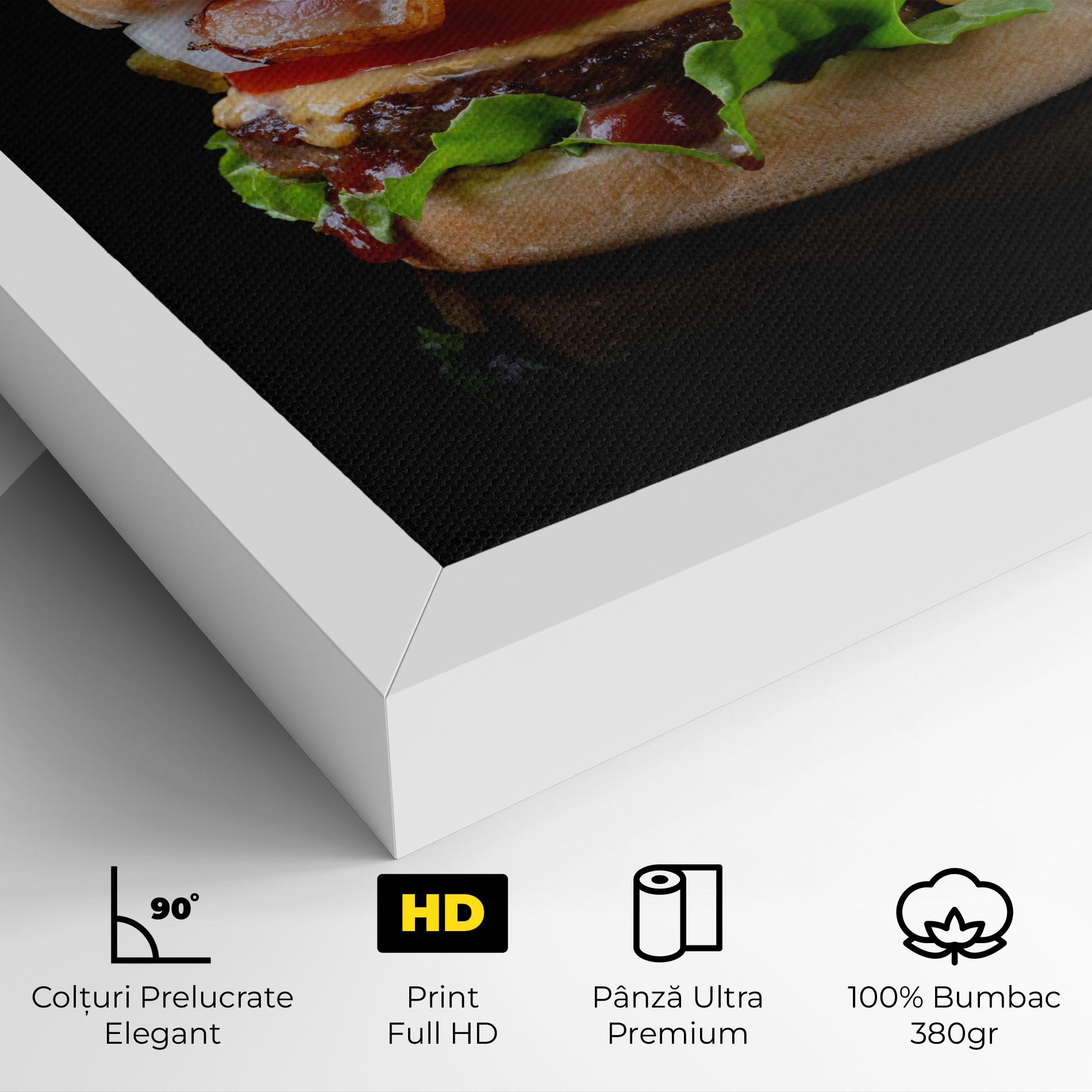 Tablou Canvas Yumm Hamburger mockup 4
