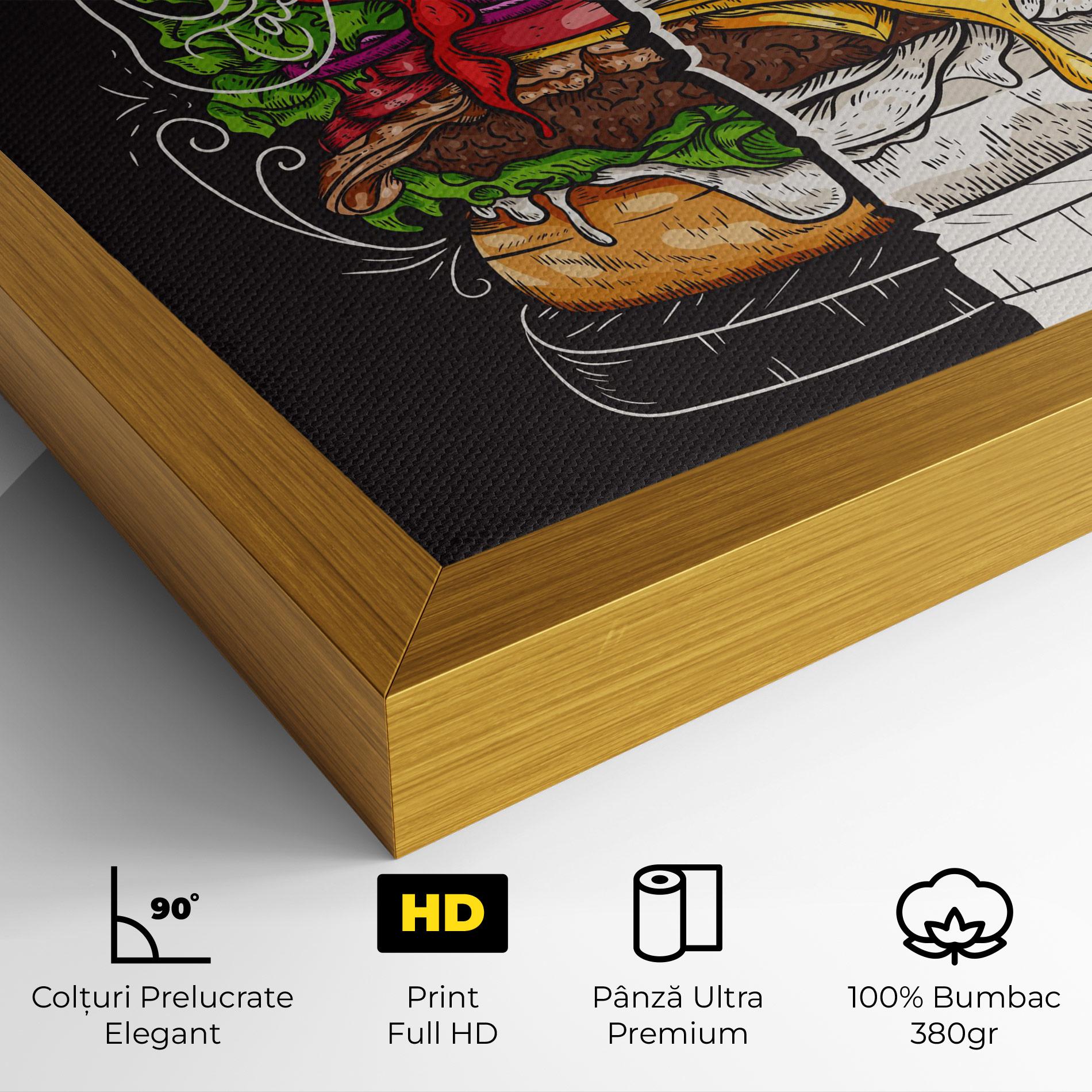 Tablou Canvas Burger Art mockup 4