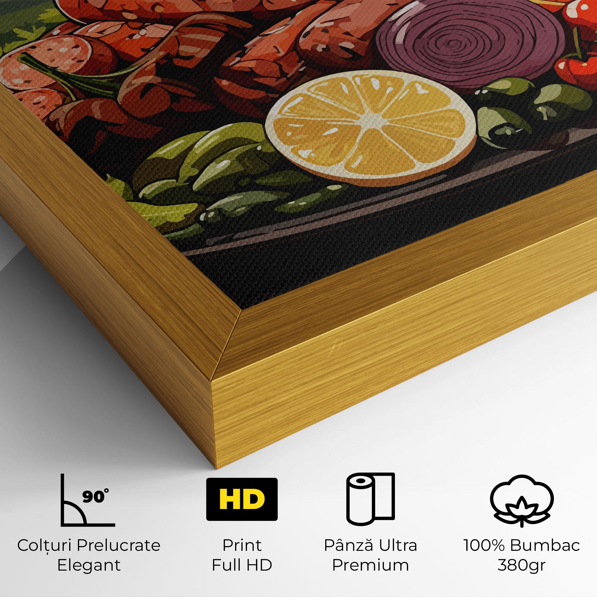 Tablou Canvas Sunset Sousages mockup 4