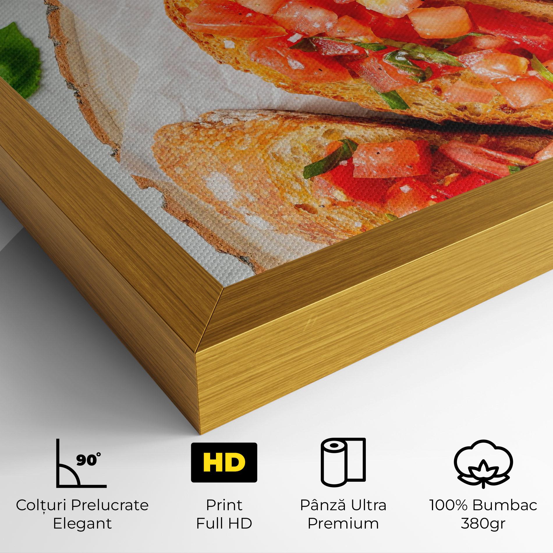 Tablou Canvas Tomatoes On Bread mockup 4