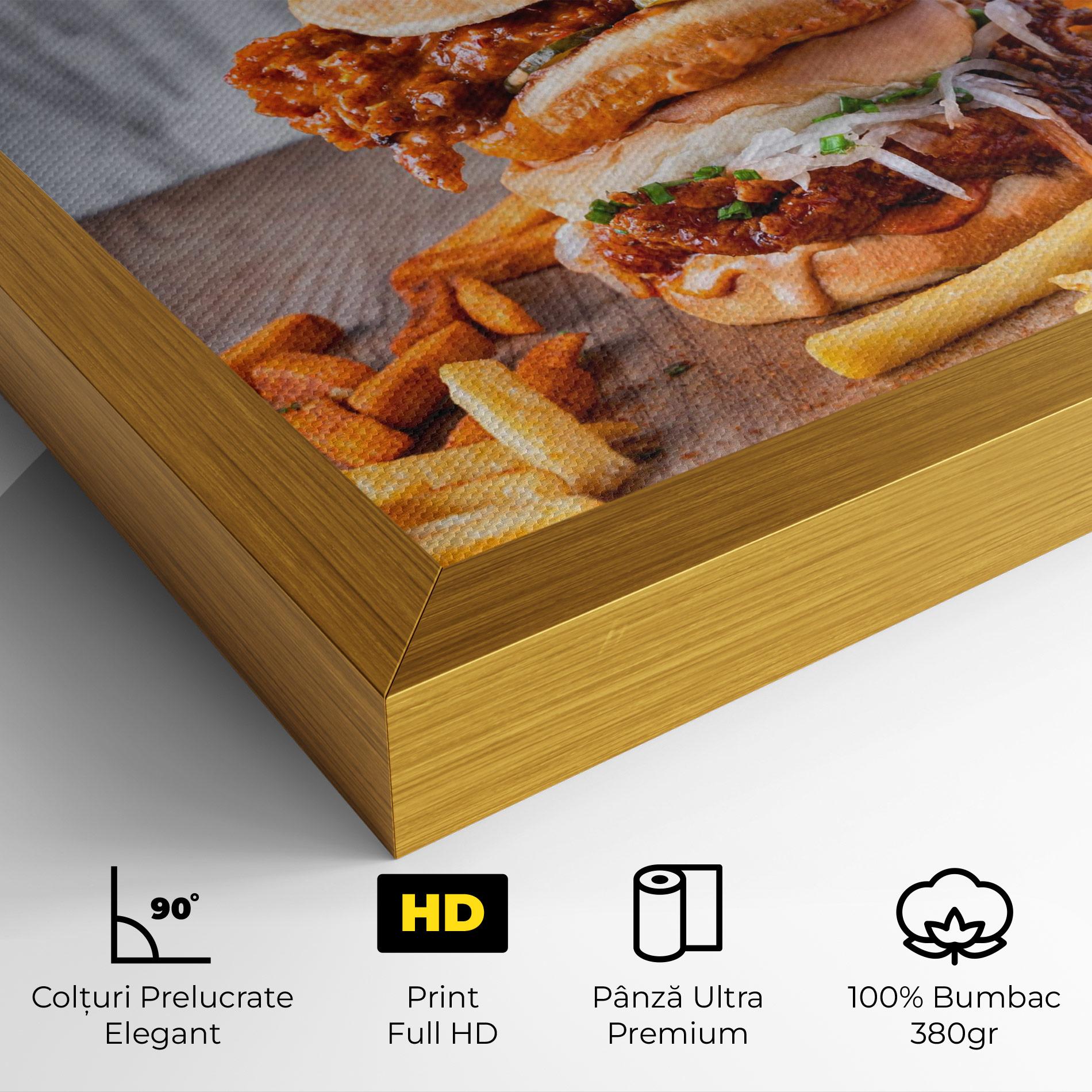 Tablou Canvas Triple Hamburger mockup 4