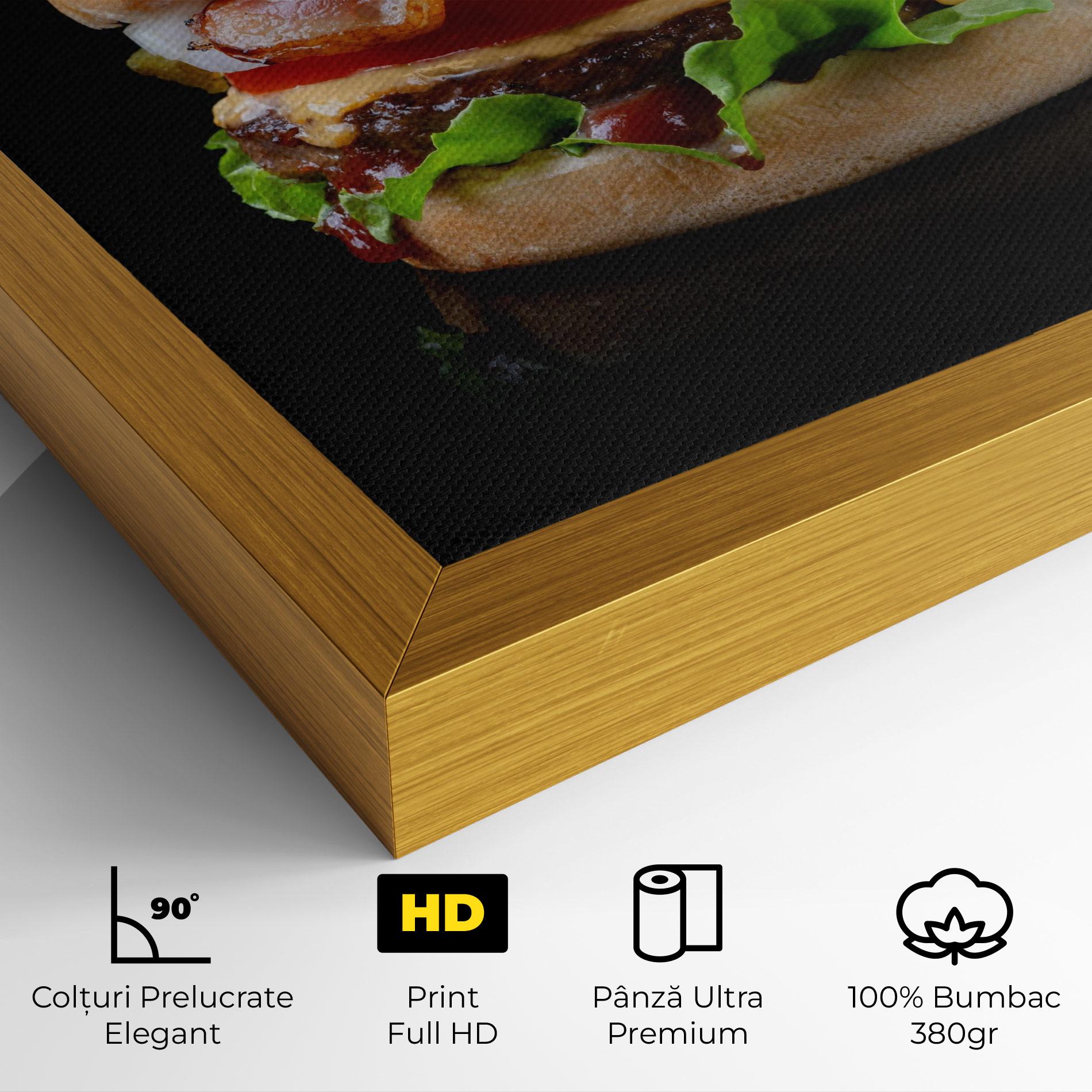 Tablou Canvas Yumm Hamburger mockup 4