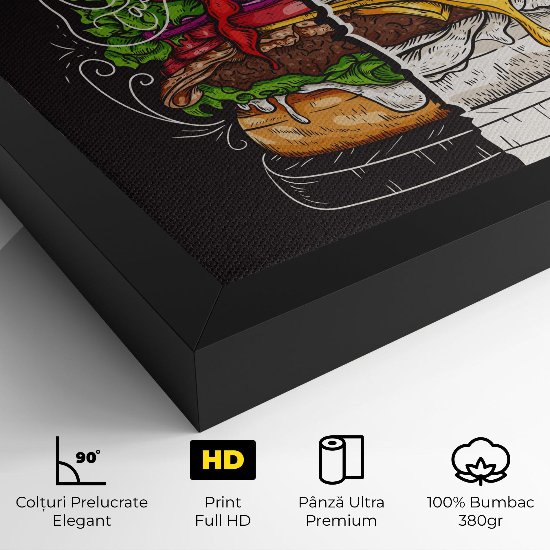 Tablou Canvas Burger Art mockup 4