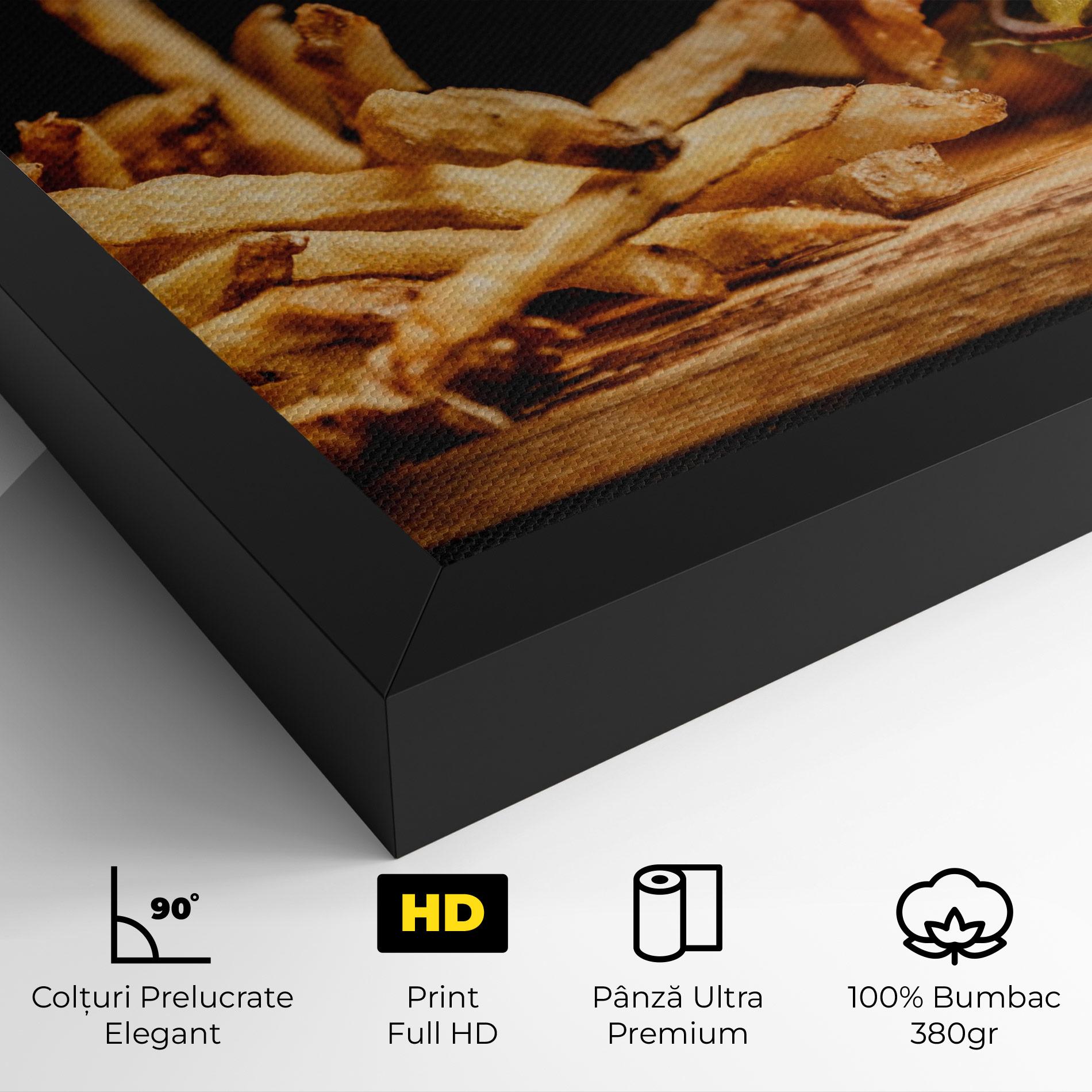 Tablou Canvas Hamburger With Fries mockup 4