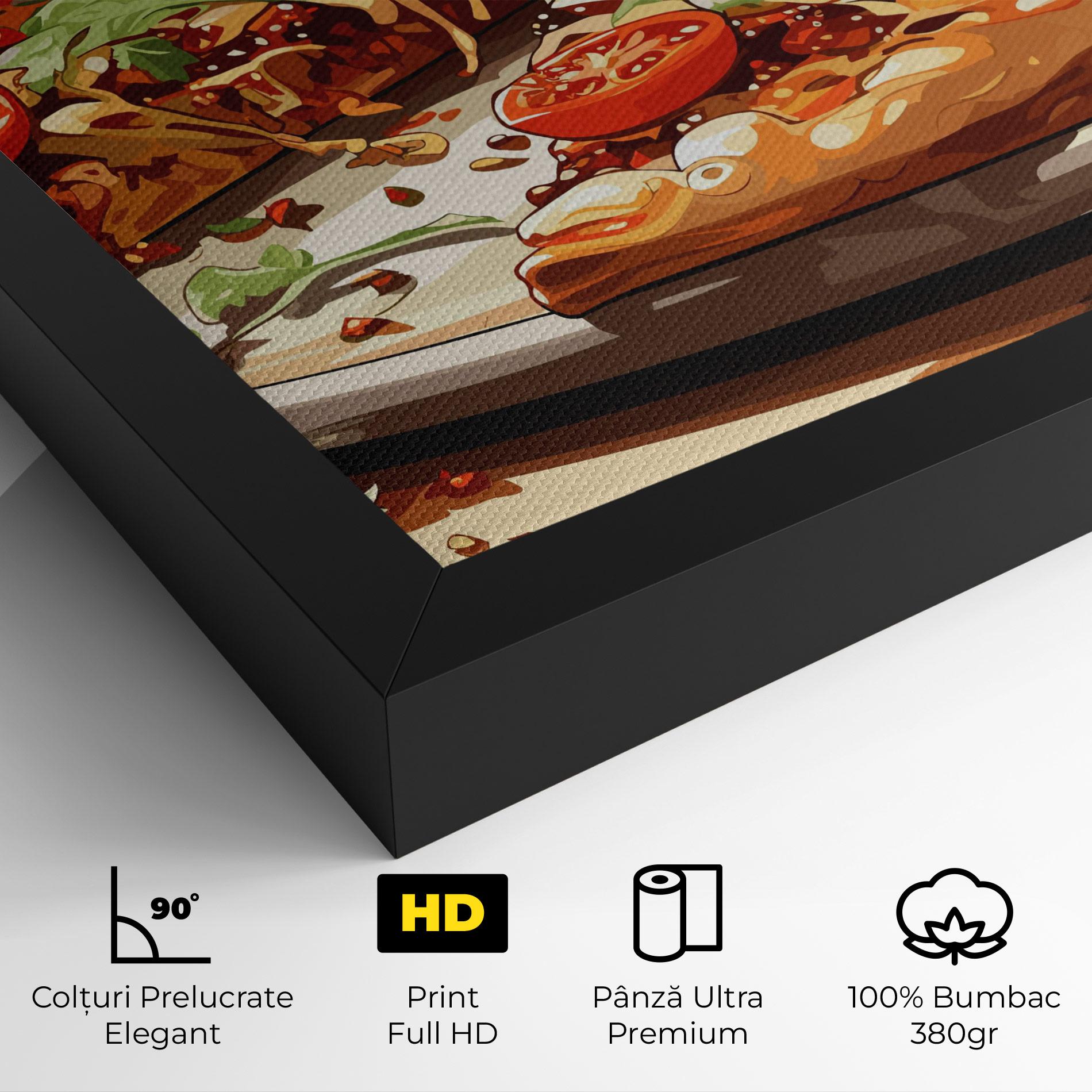 Tablou Canvas Pizza View mockup 4