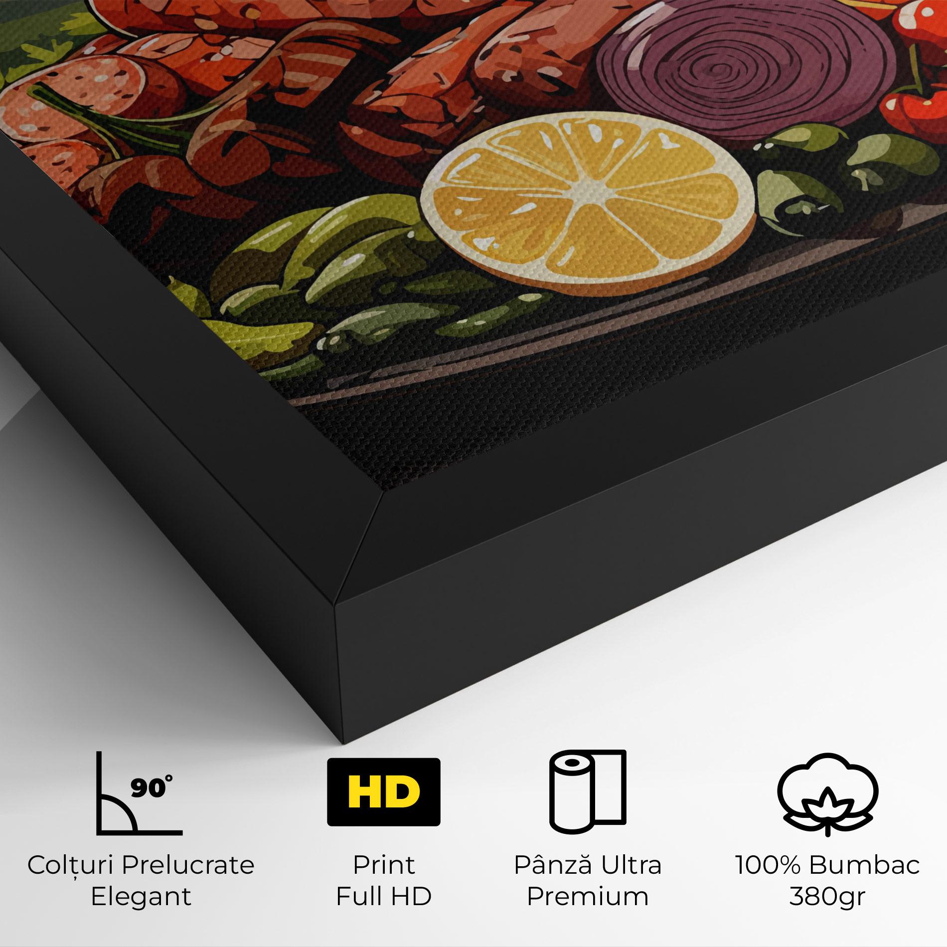 Tablou Canvas Sunset Sousages mockup 4