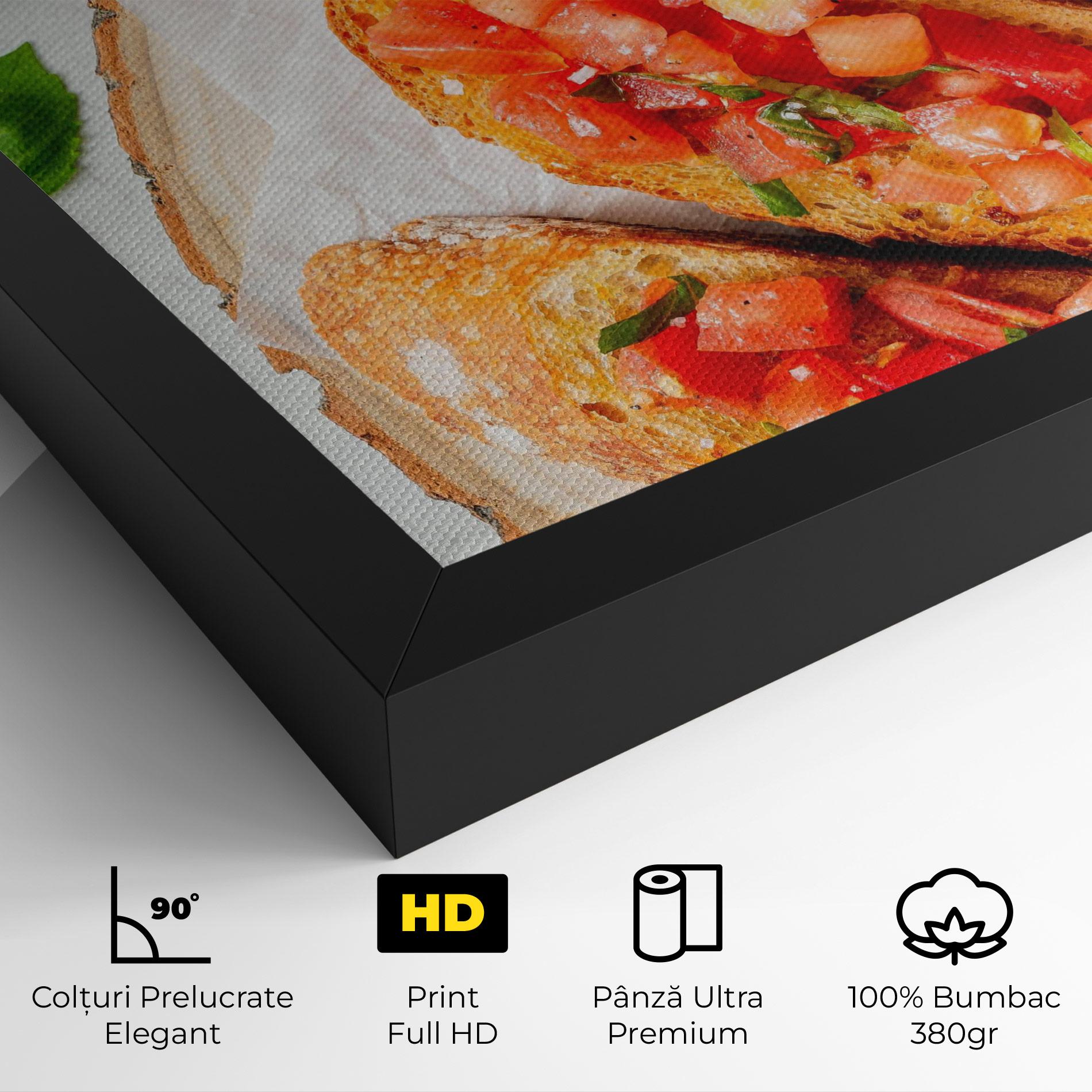 Tablou Canvas Tomatoes On Bread mockup 4