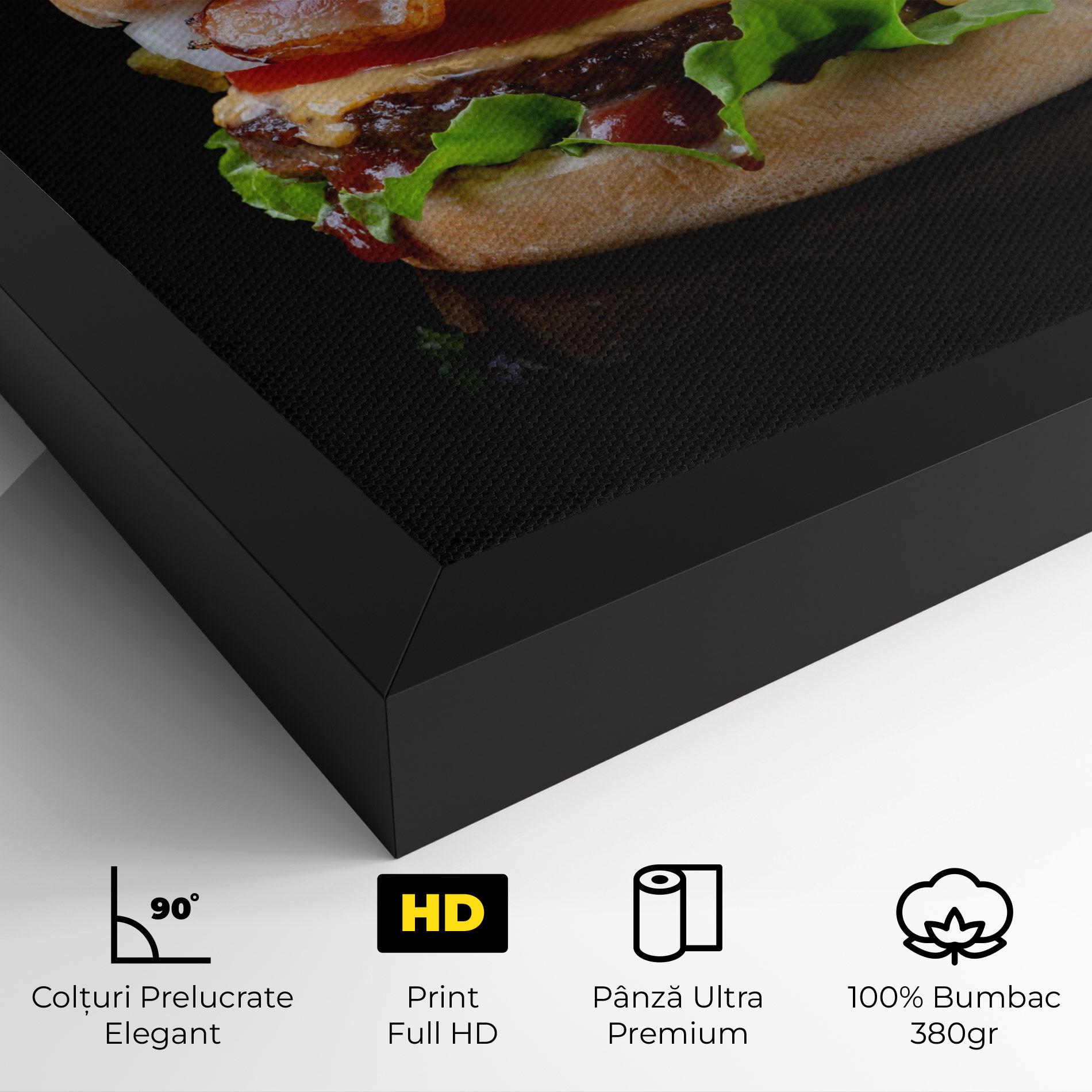 Tablou Canvas Yumm Hamburger mockup 4