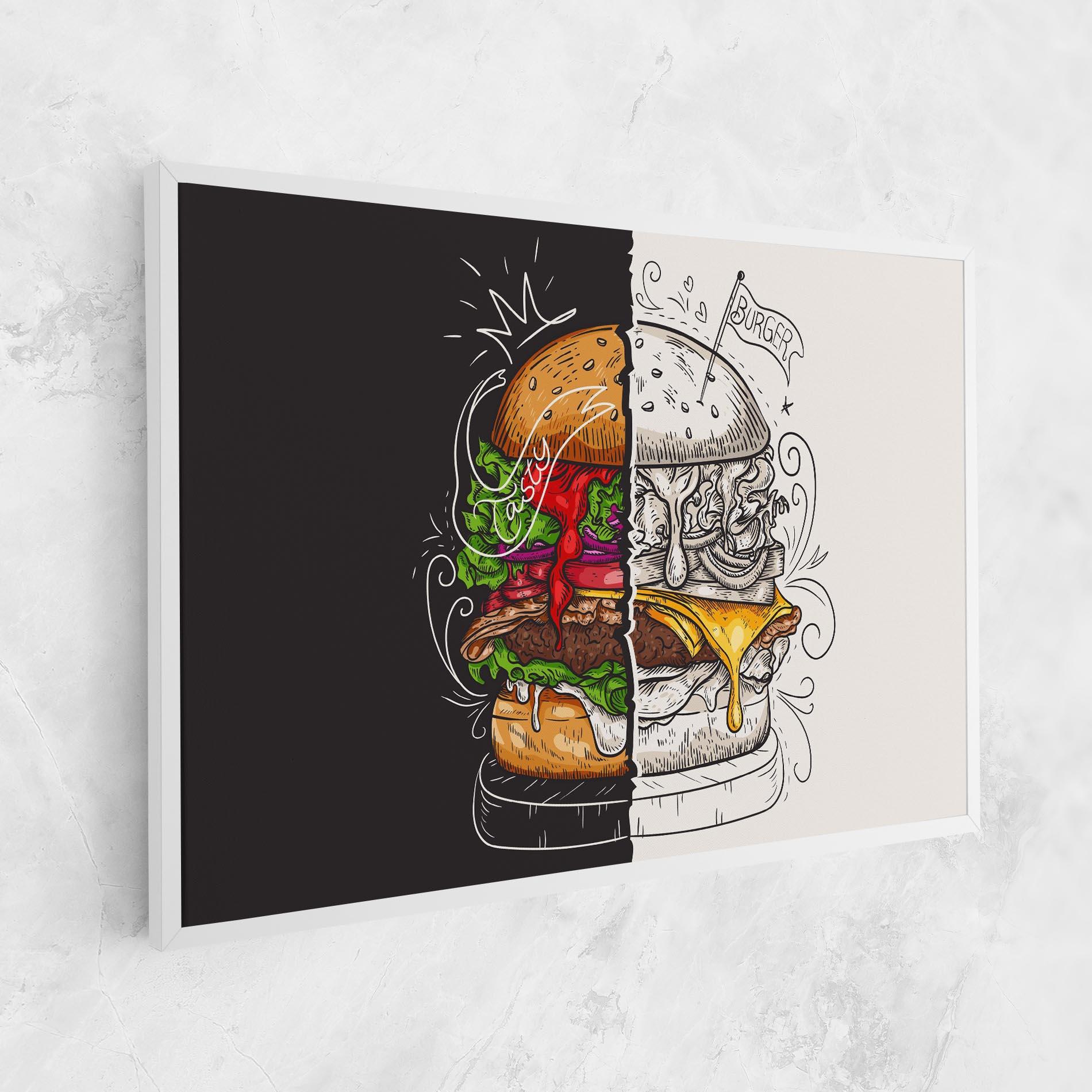 Tablou Canvas Burger Art mockup 1