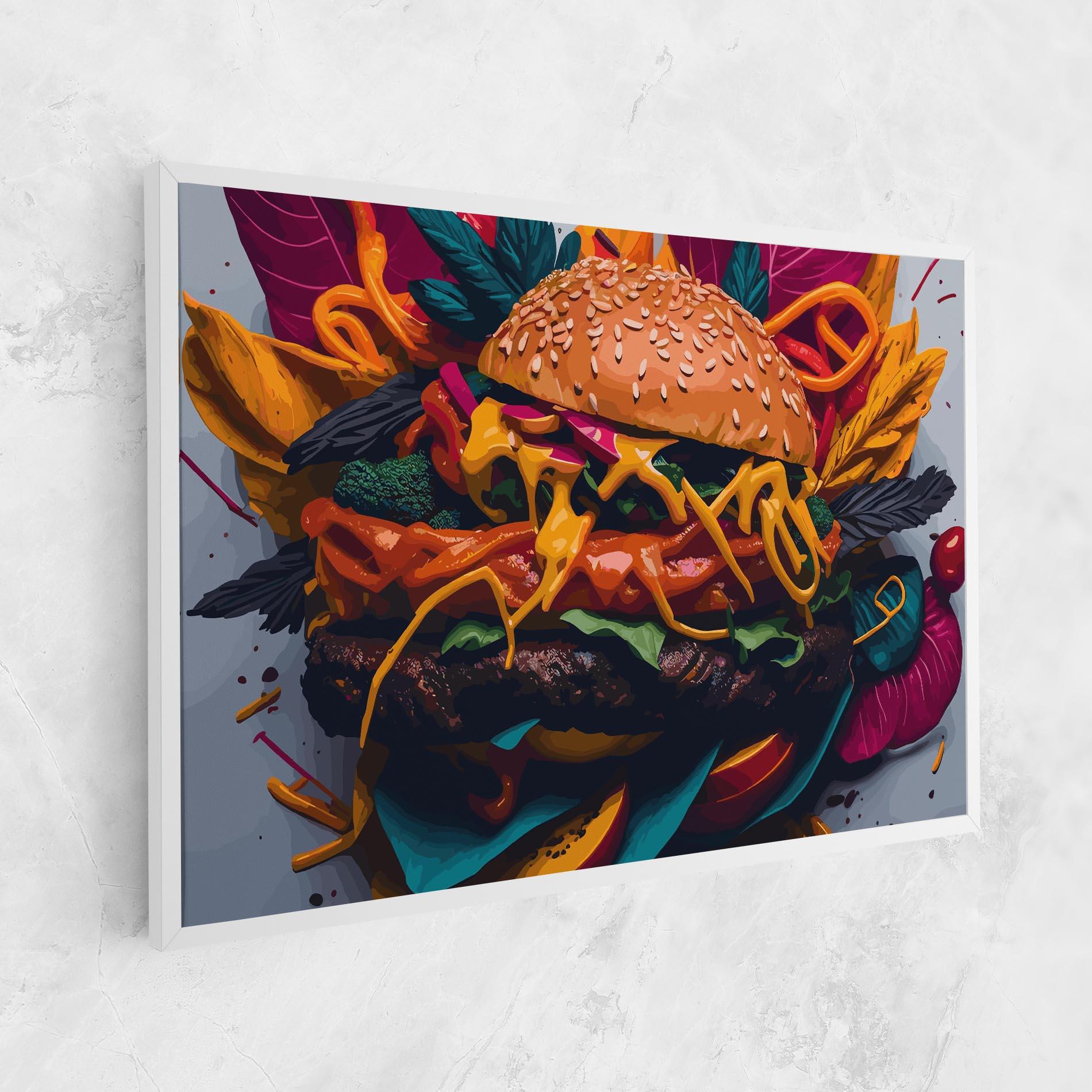 Tablou Canvas Burger Mustard mockup 1