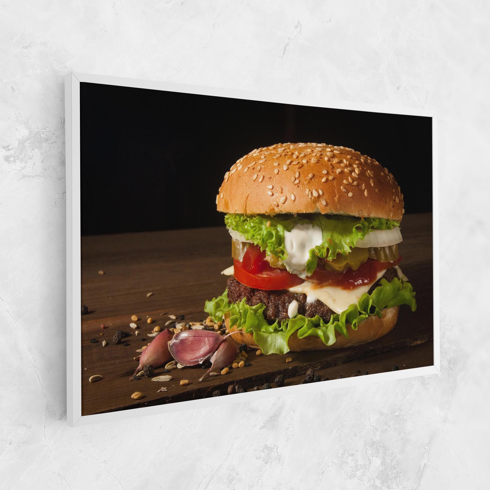Delicious Hamburger mockup 1