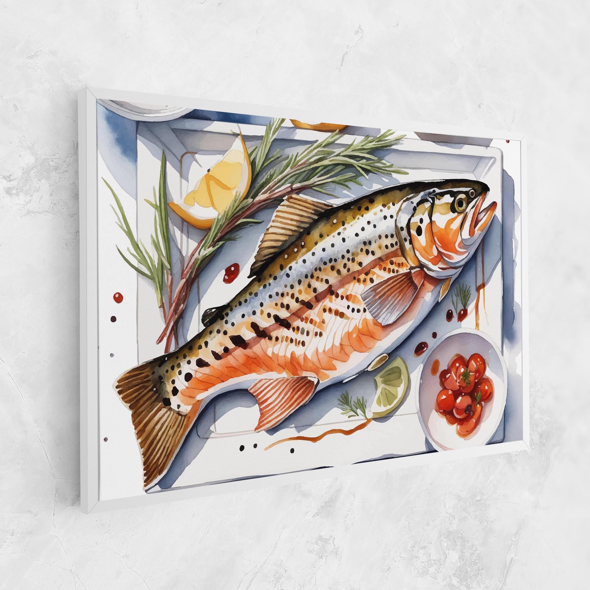 Tablou Canvas Grilled Trout mockup 1