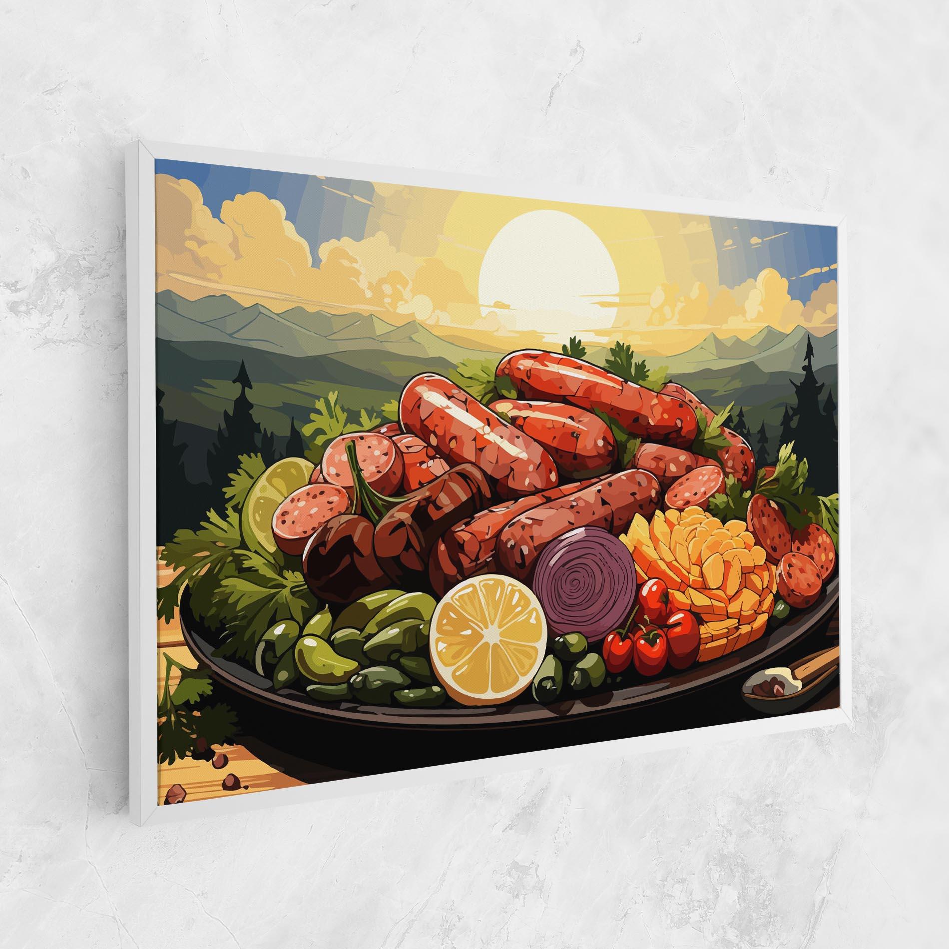 Tablou Canvas Sunset Sousages mockup 1