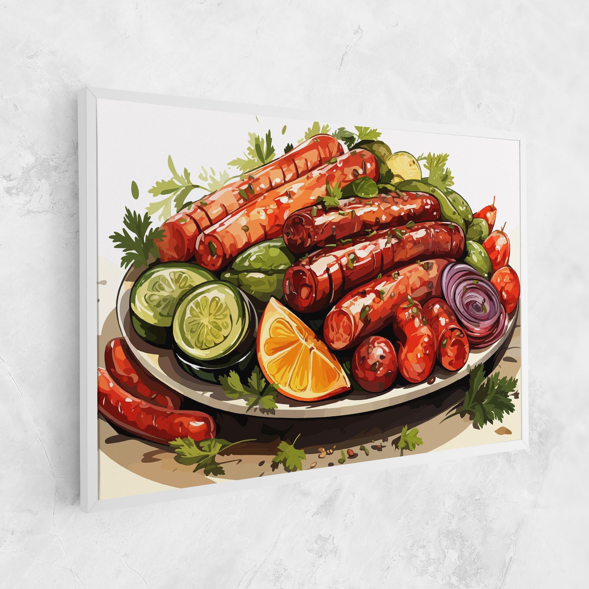 Tablou Canvas Tasty Sousages mockup 1