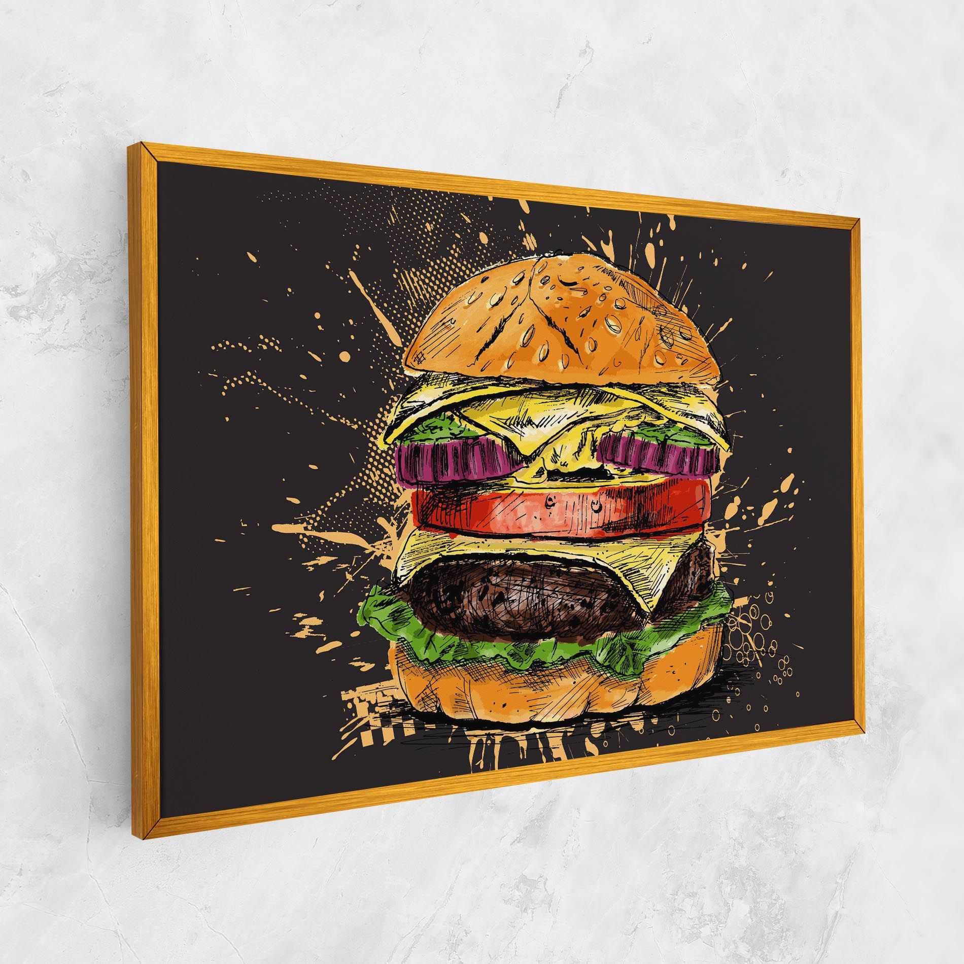 Burger Drawing mockup 1