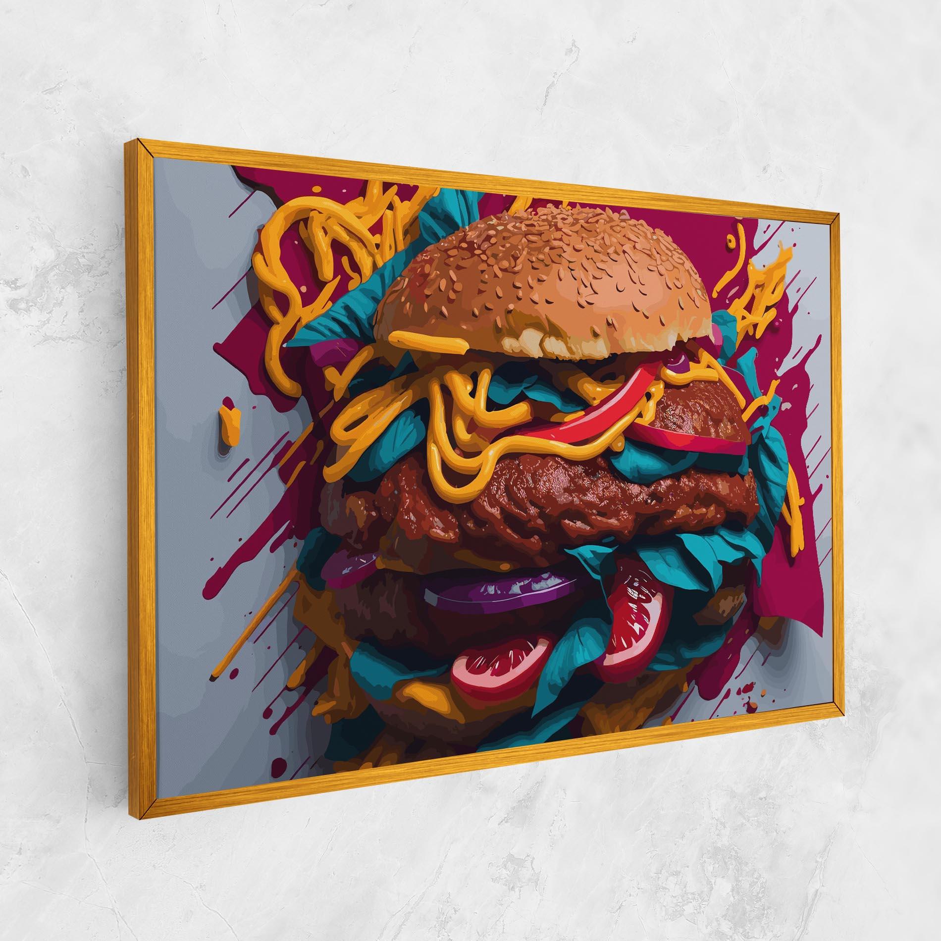 Tablou Canvas Crazy Burger mockup 1