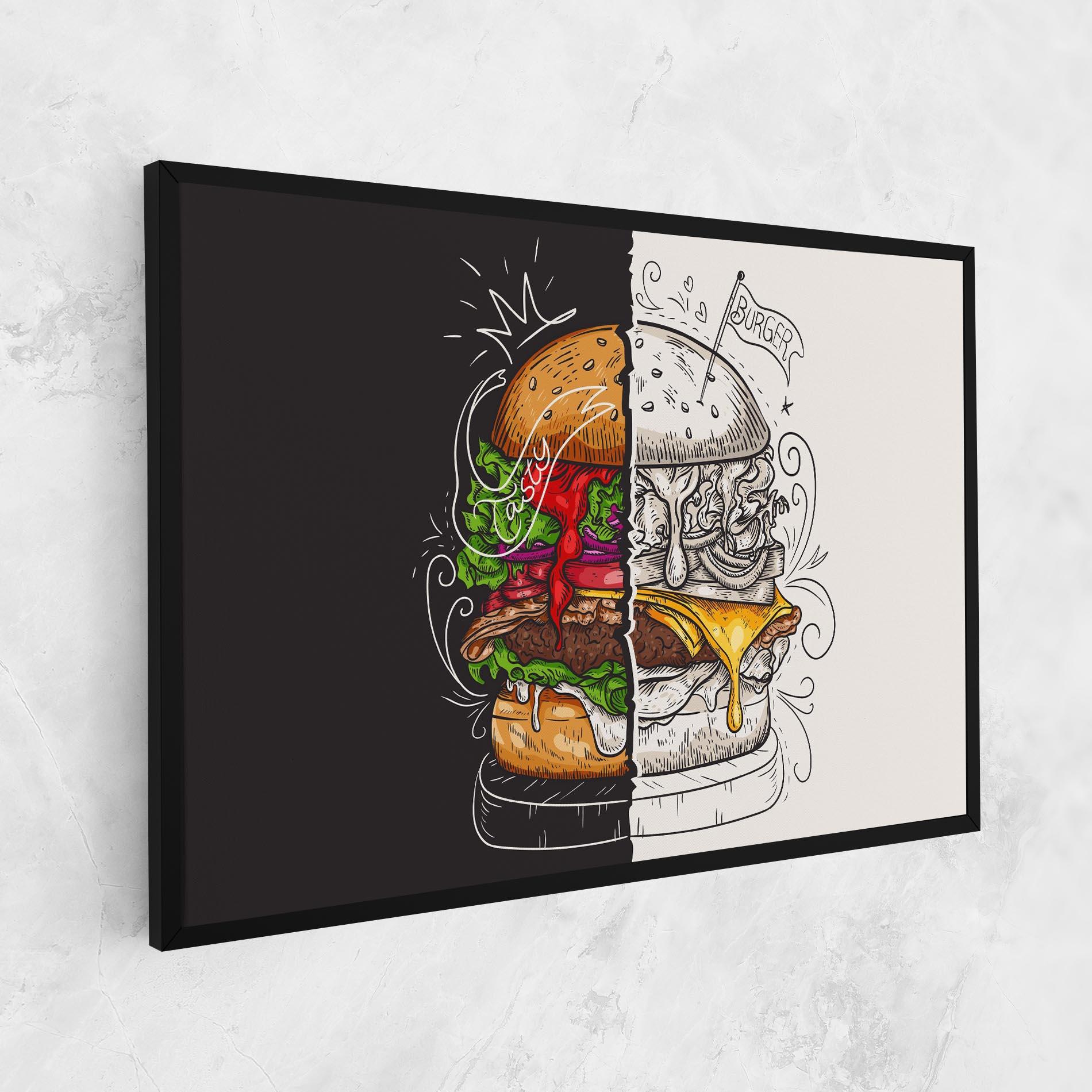 Tablou Canvas Burger Art mockup 1
