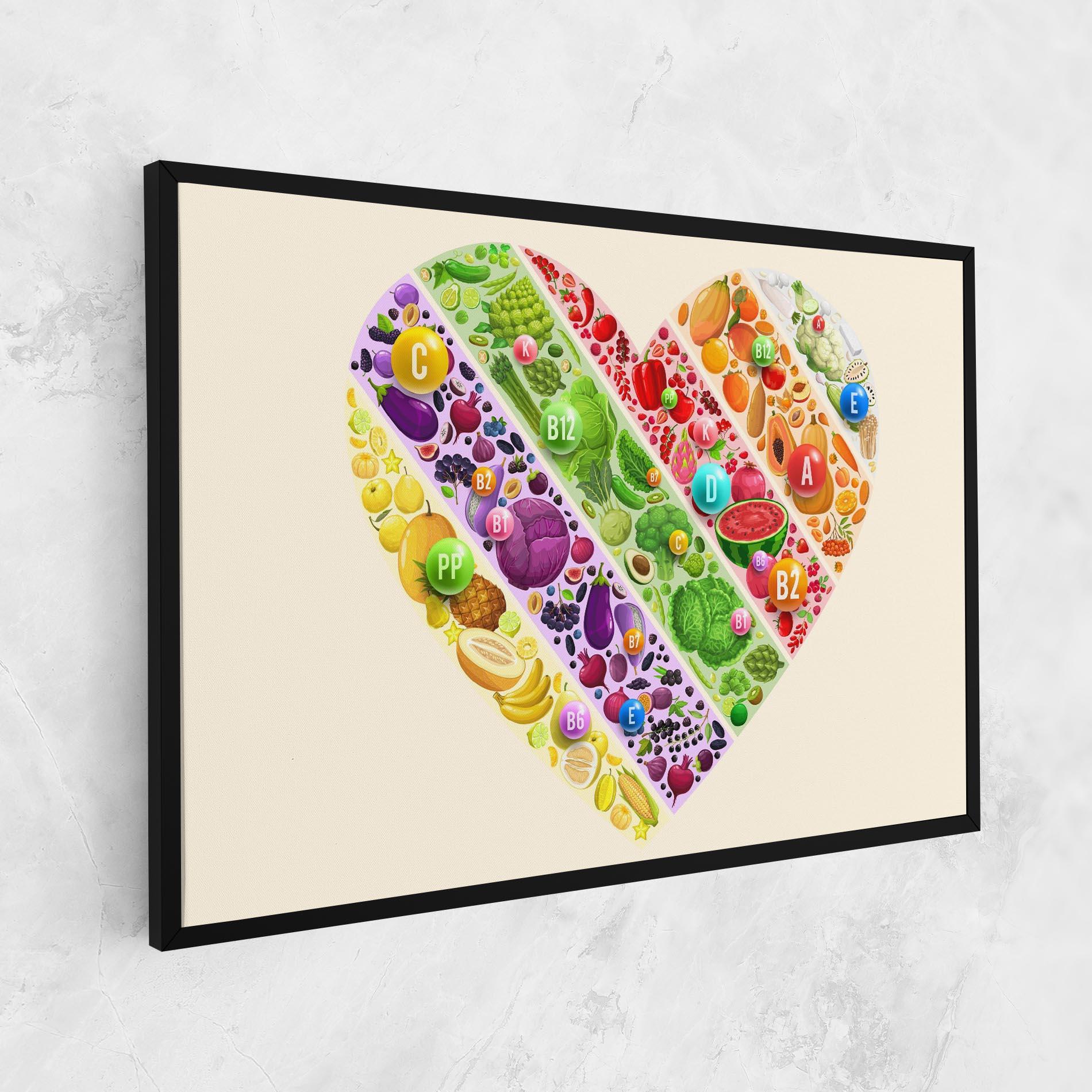 Tablou Canvas Food Heart mockup 1