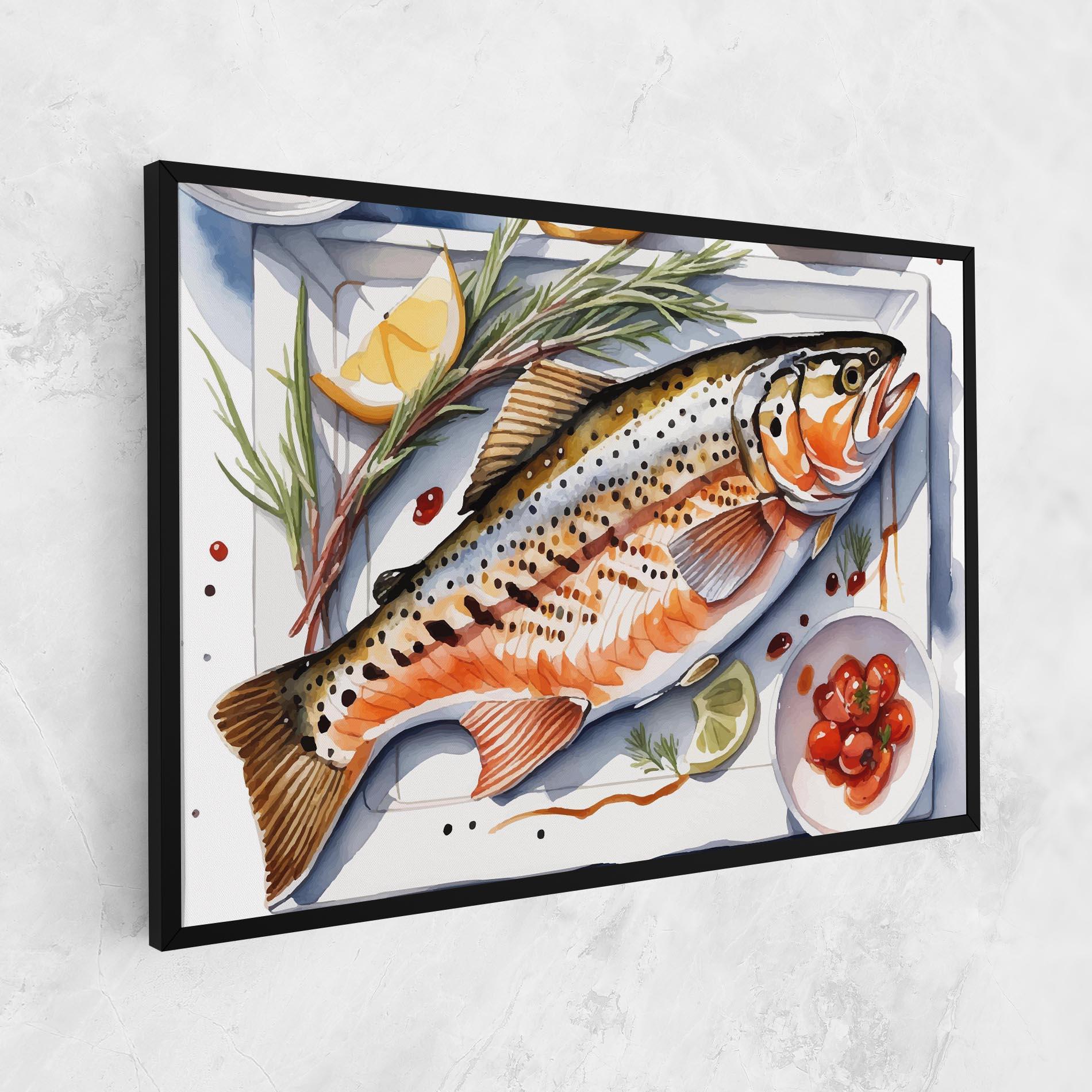 Tablou Canvas Grilled Trout mockup 1